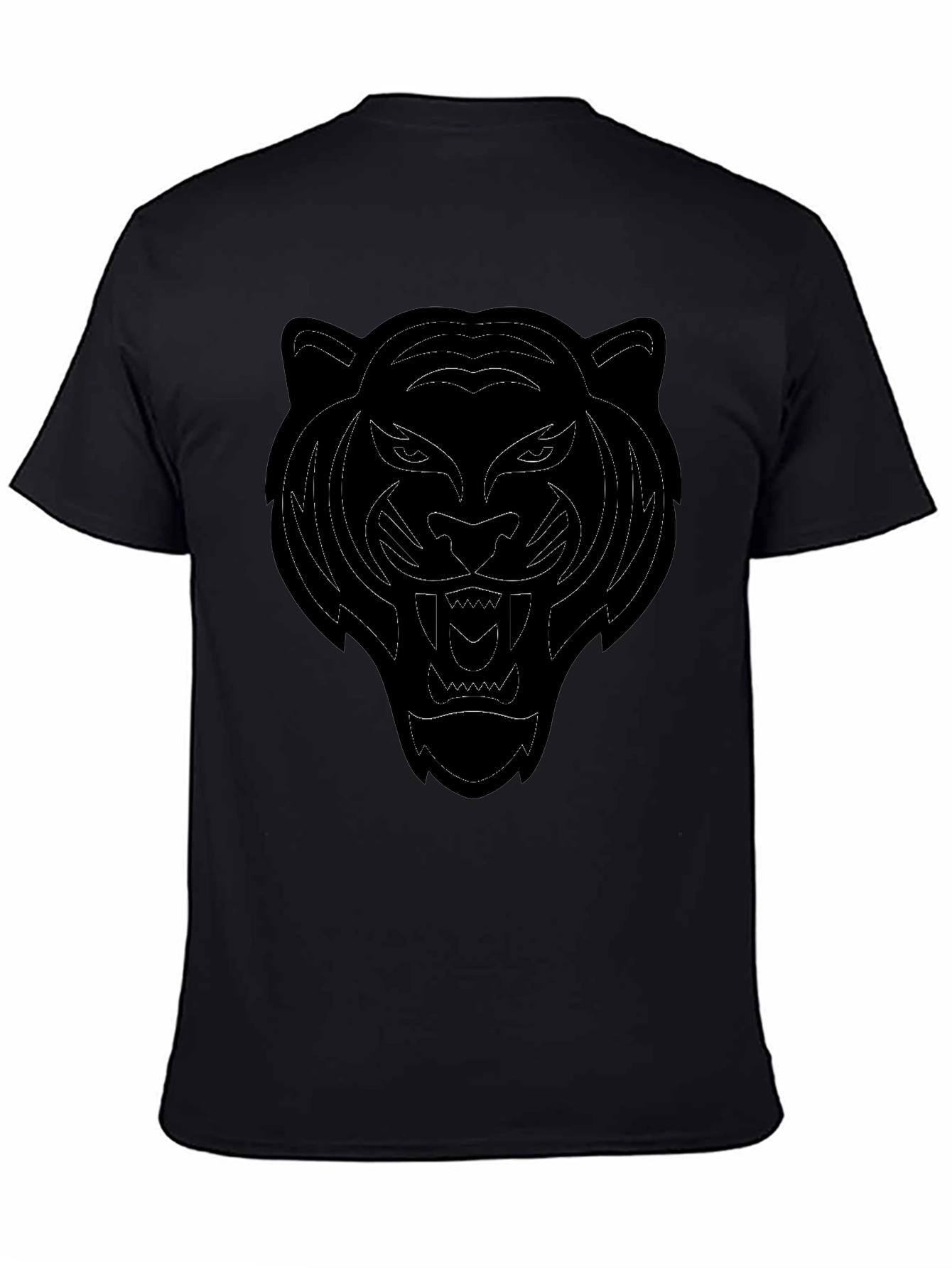 Black Tiger Graphic Tee - Mens Casual T-Shirt