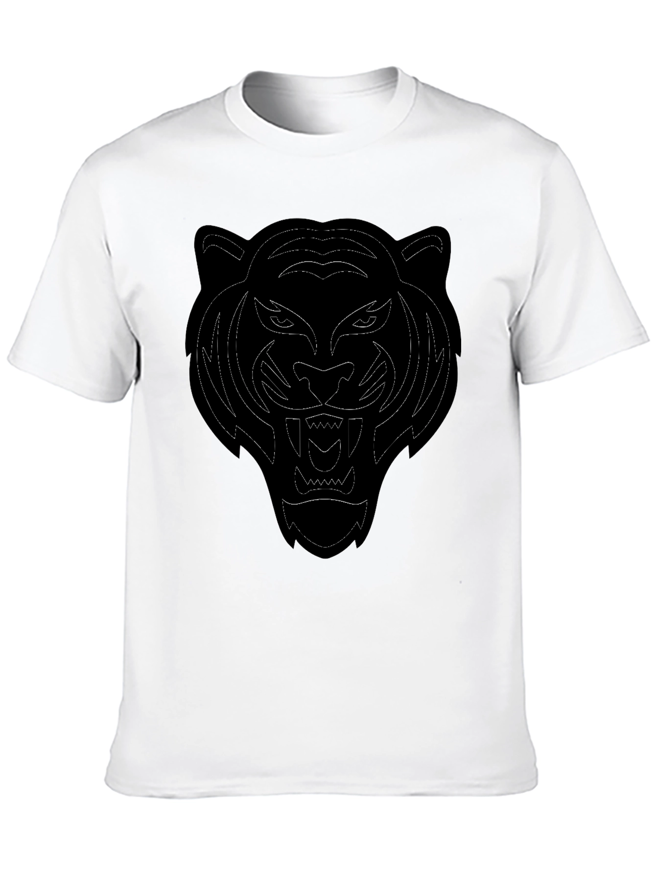 Black Tiger Graphic Tee - Mens Casual T-Shirt