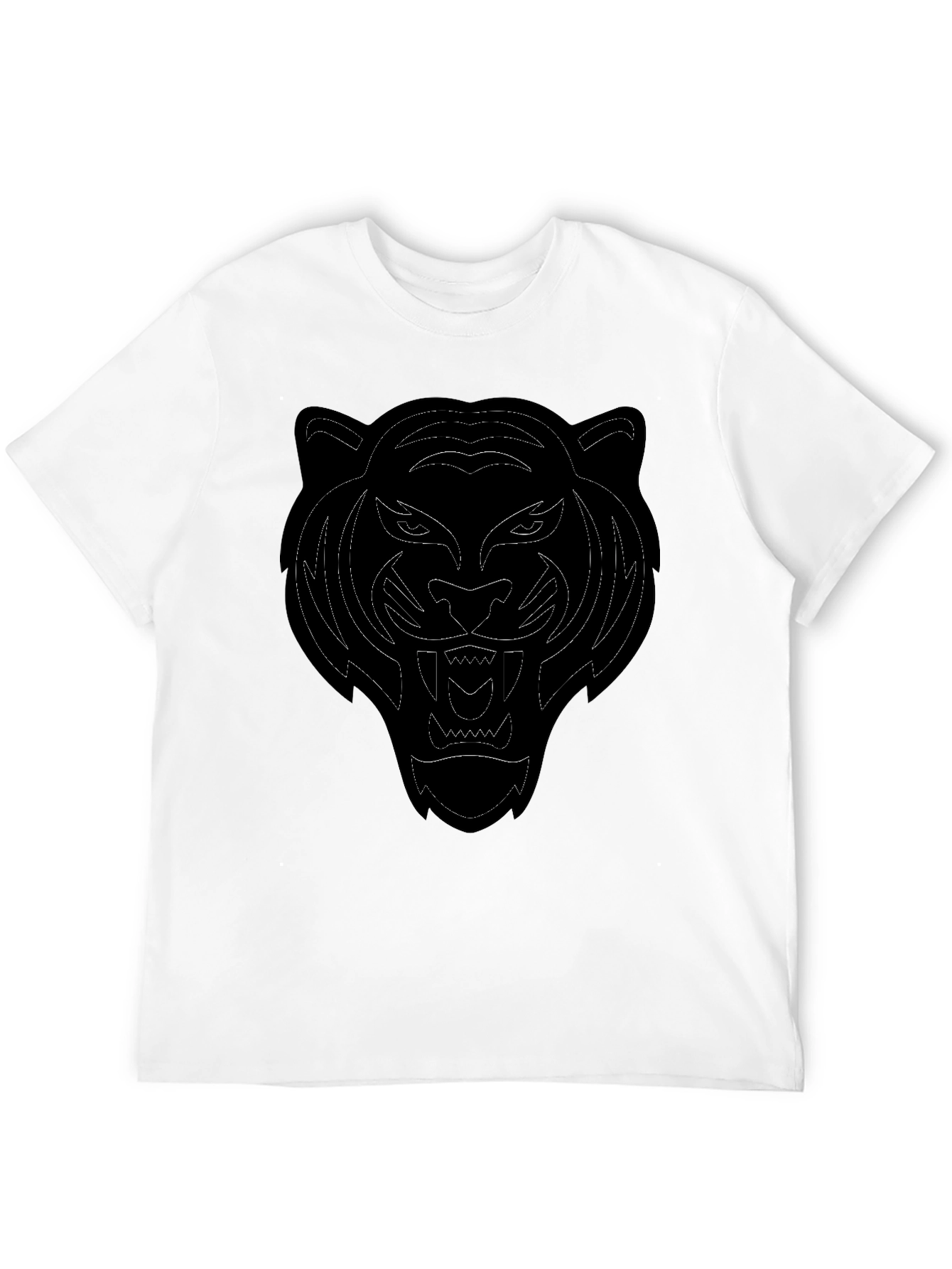 Black Tiger Graphic Tee - Mens Casual T-Shirt