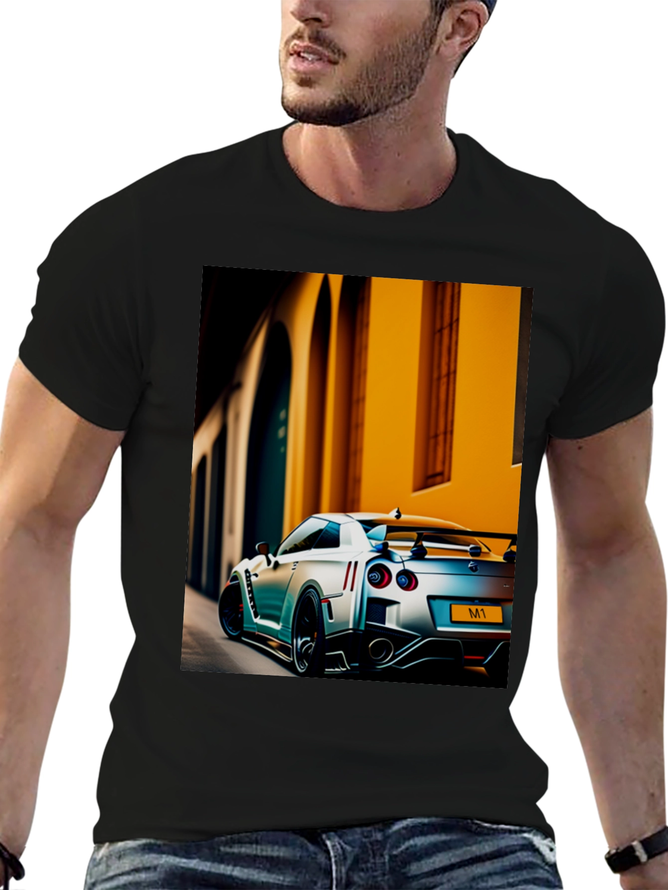 Sleek Black Car Enthusiast Graphic Tee
