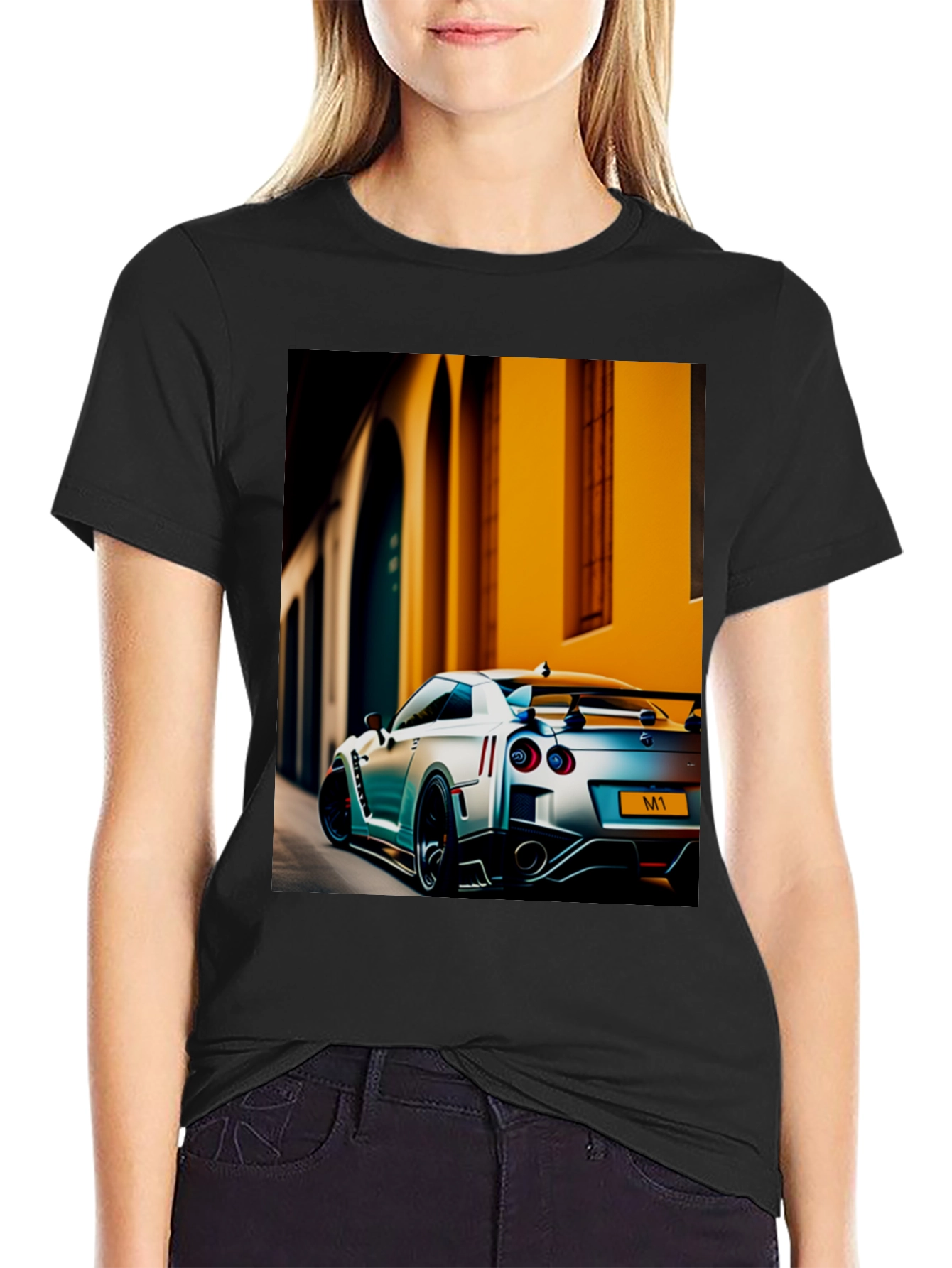 Sleek Black Car Enthusiast Graphic Tee