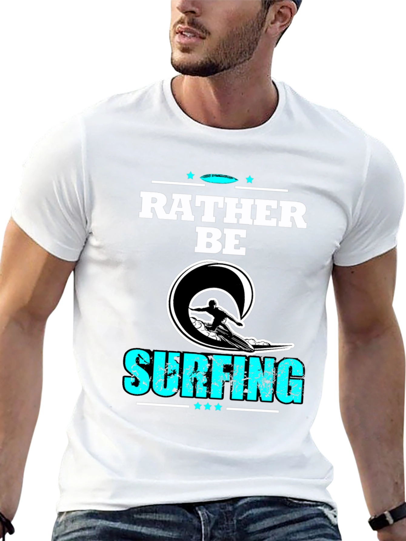 Rather Be Surfing Graphic T-Shirt for Men