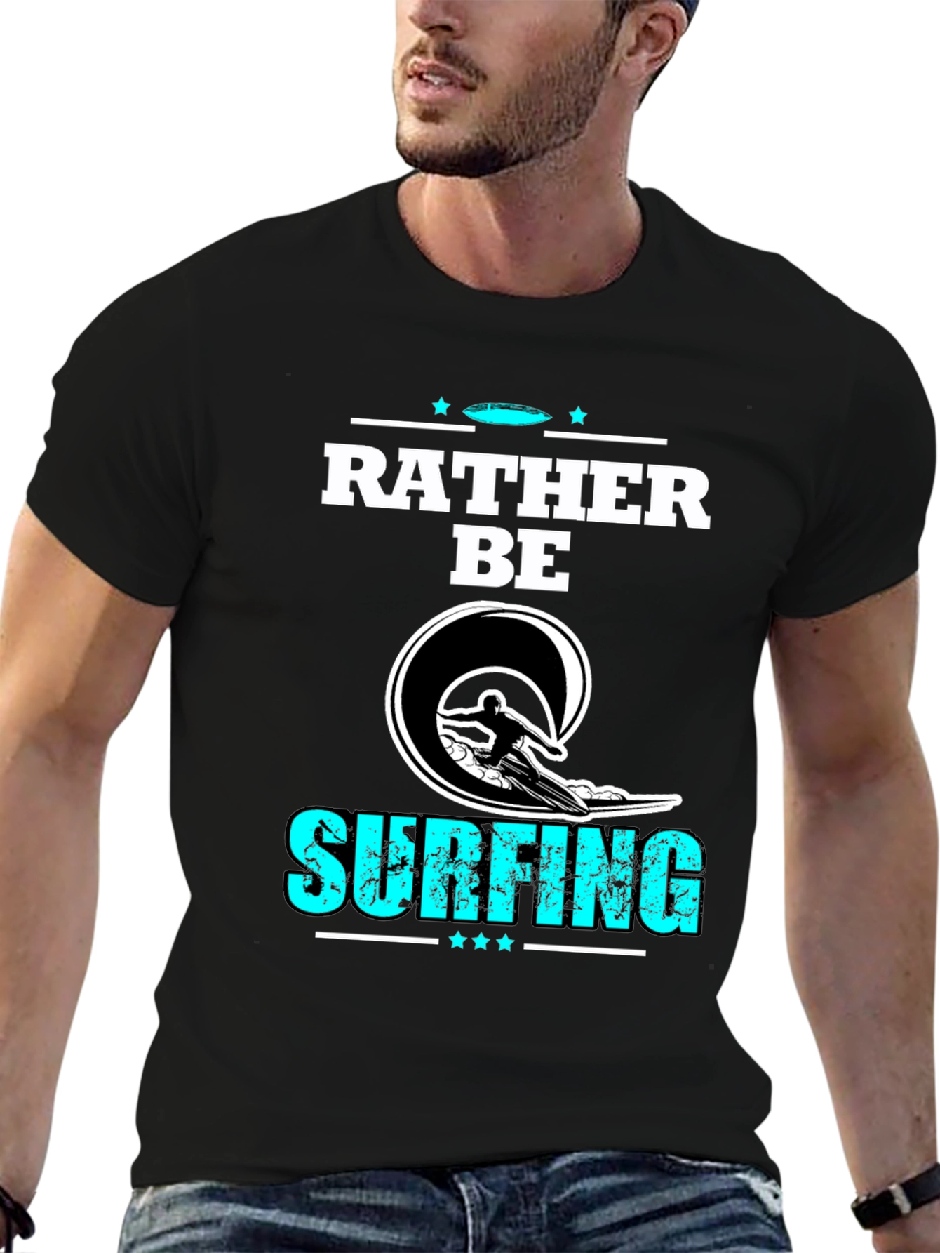 Rather Be Surfing Graphic T-Shirt for Men