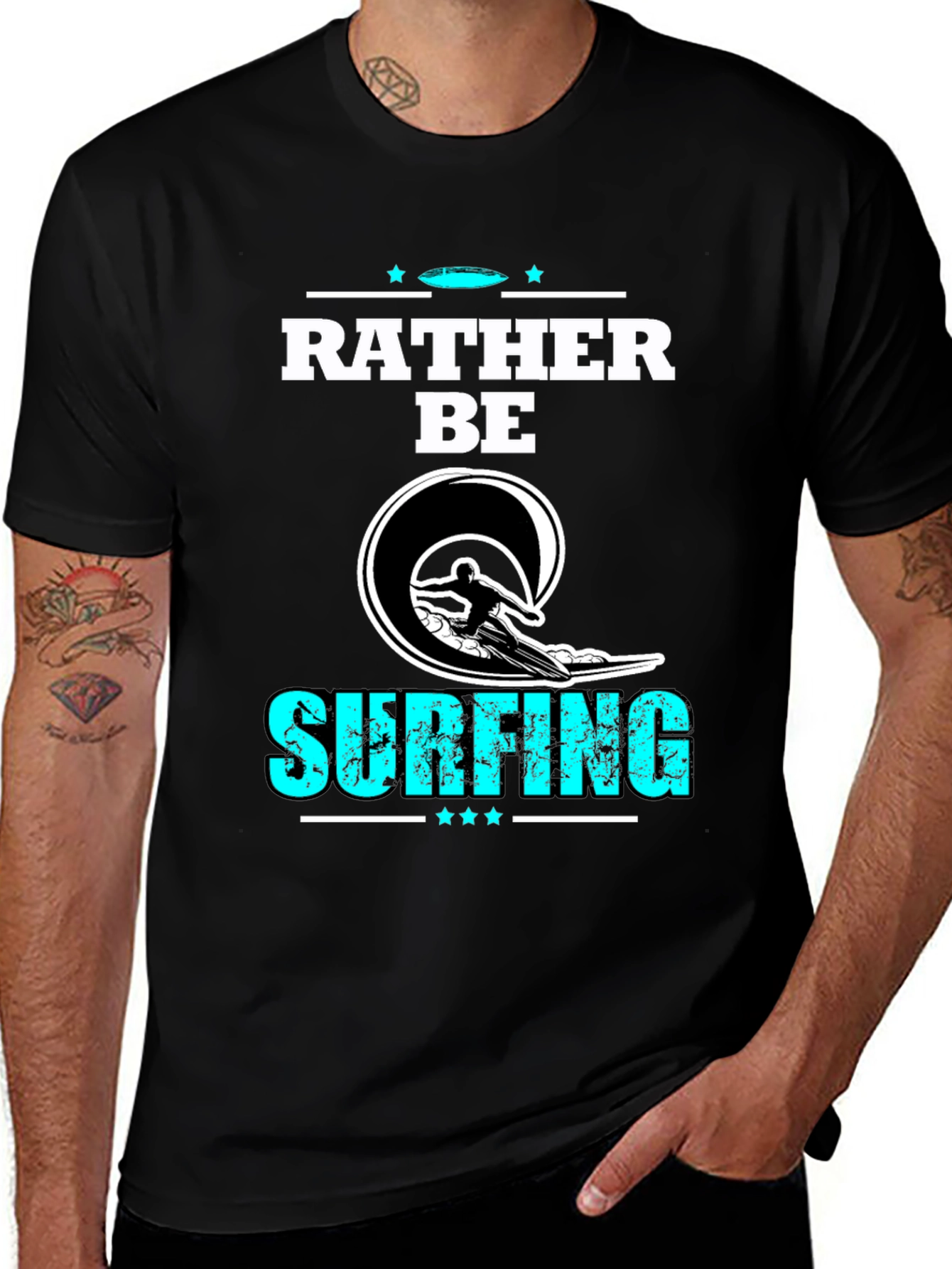 Rather Be Surfing Graphic T-Shirt for Men