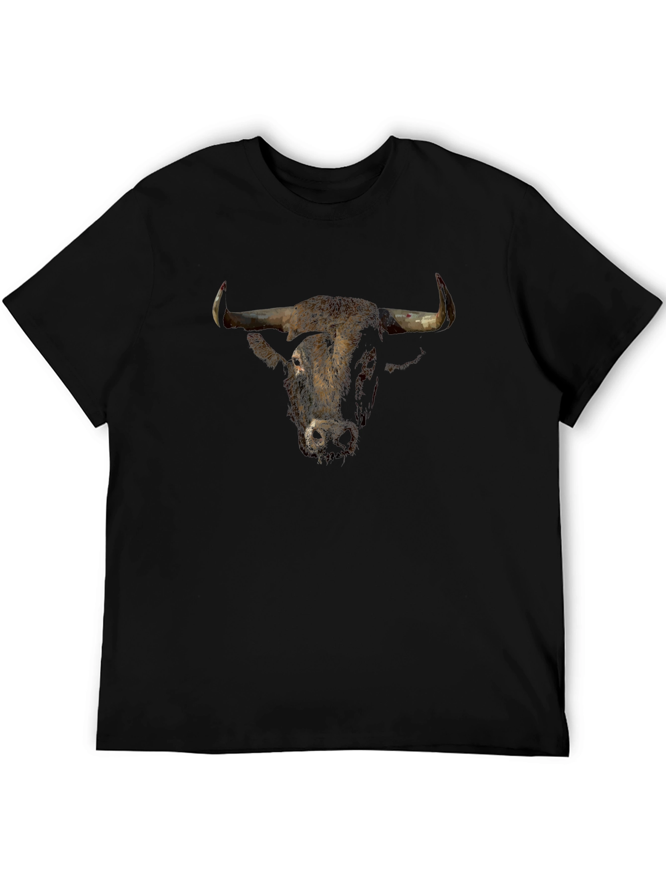 Bull Head Graphic Black T-Shirt