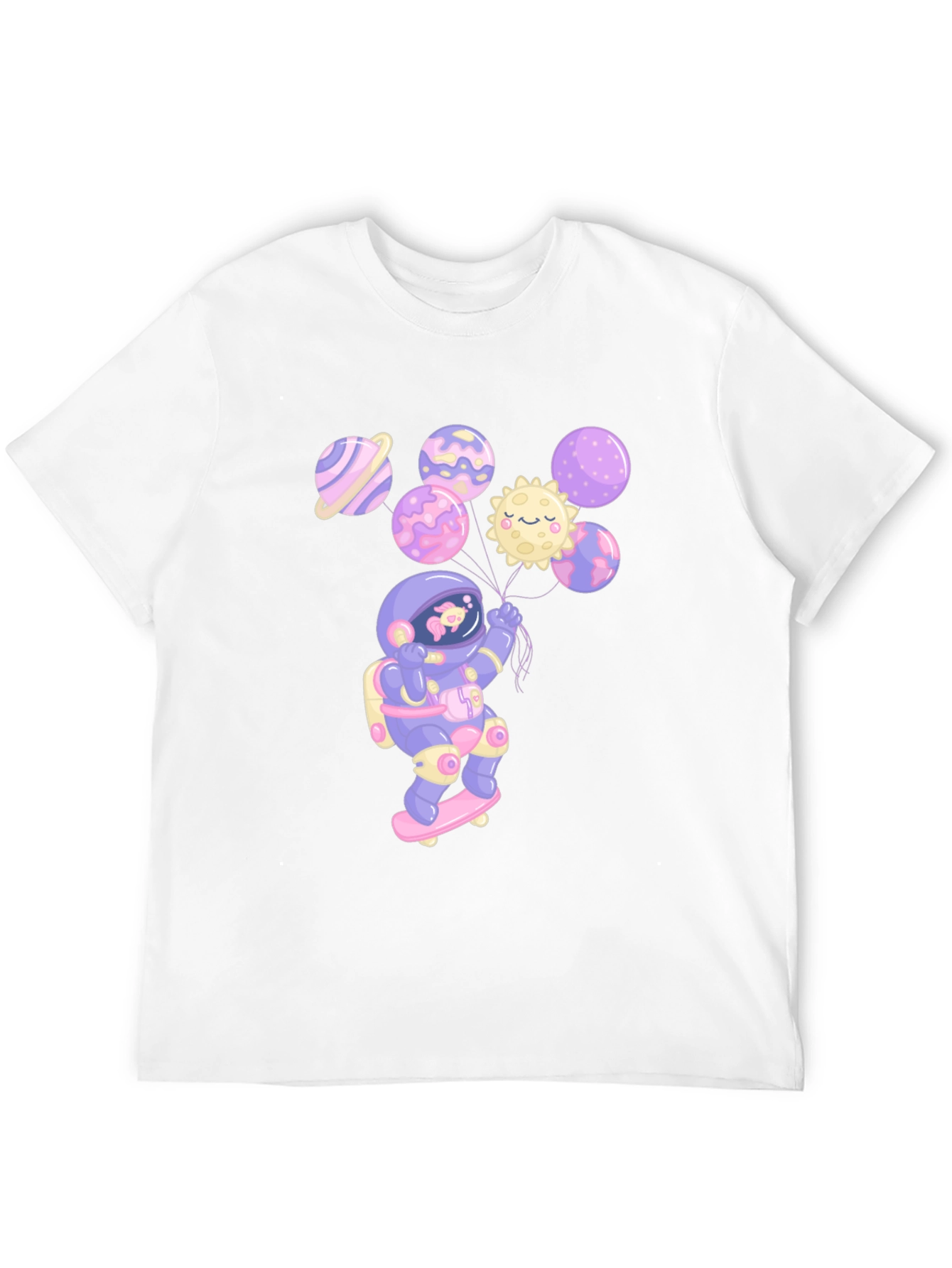 Astronaut Skateboarder Planet T-Shirt