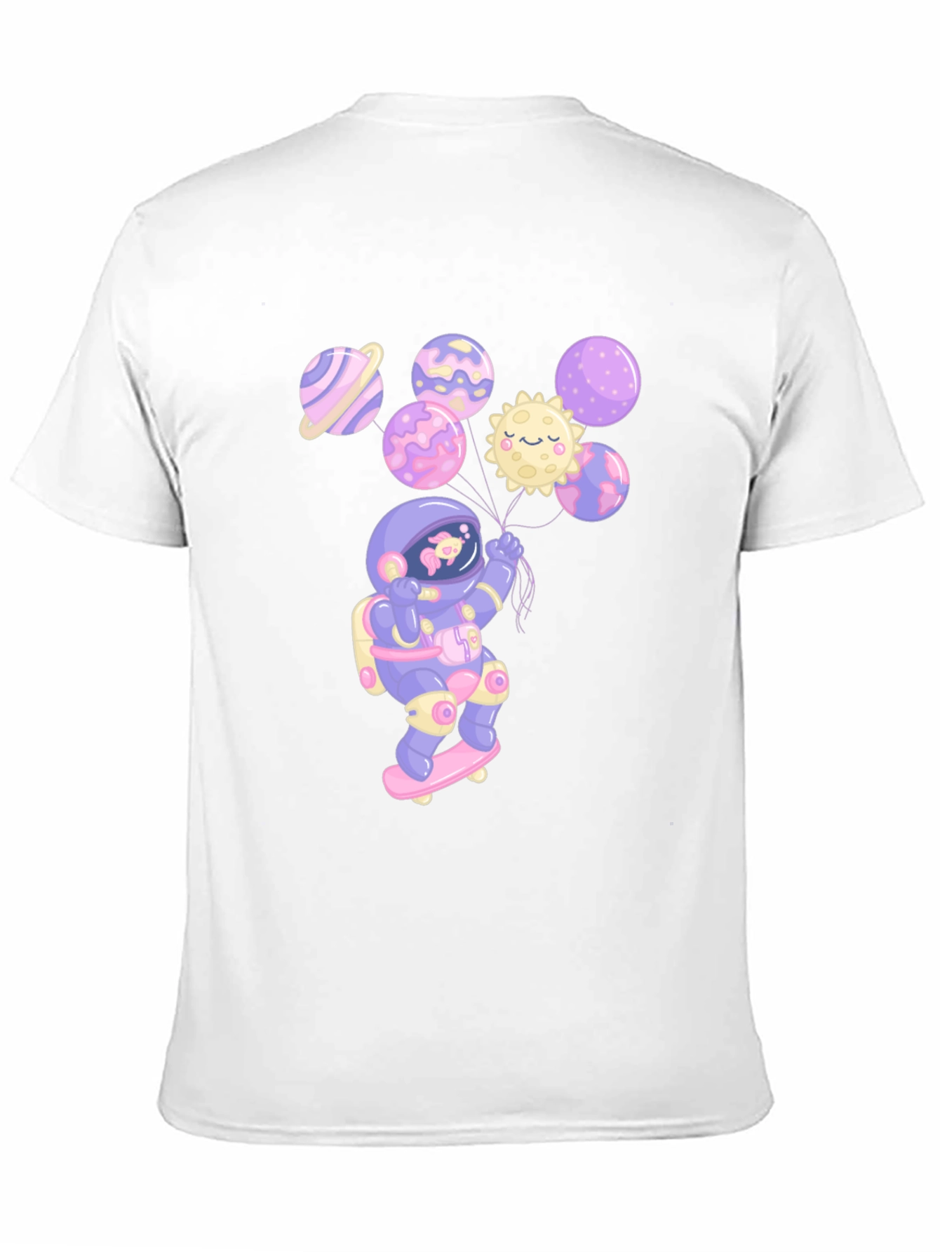 Astronaut Skateboarder Planet T-Shirt