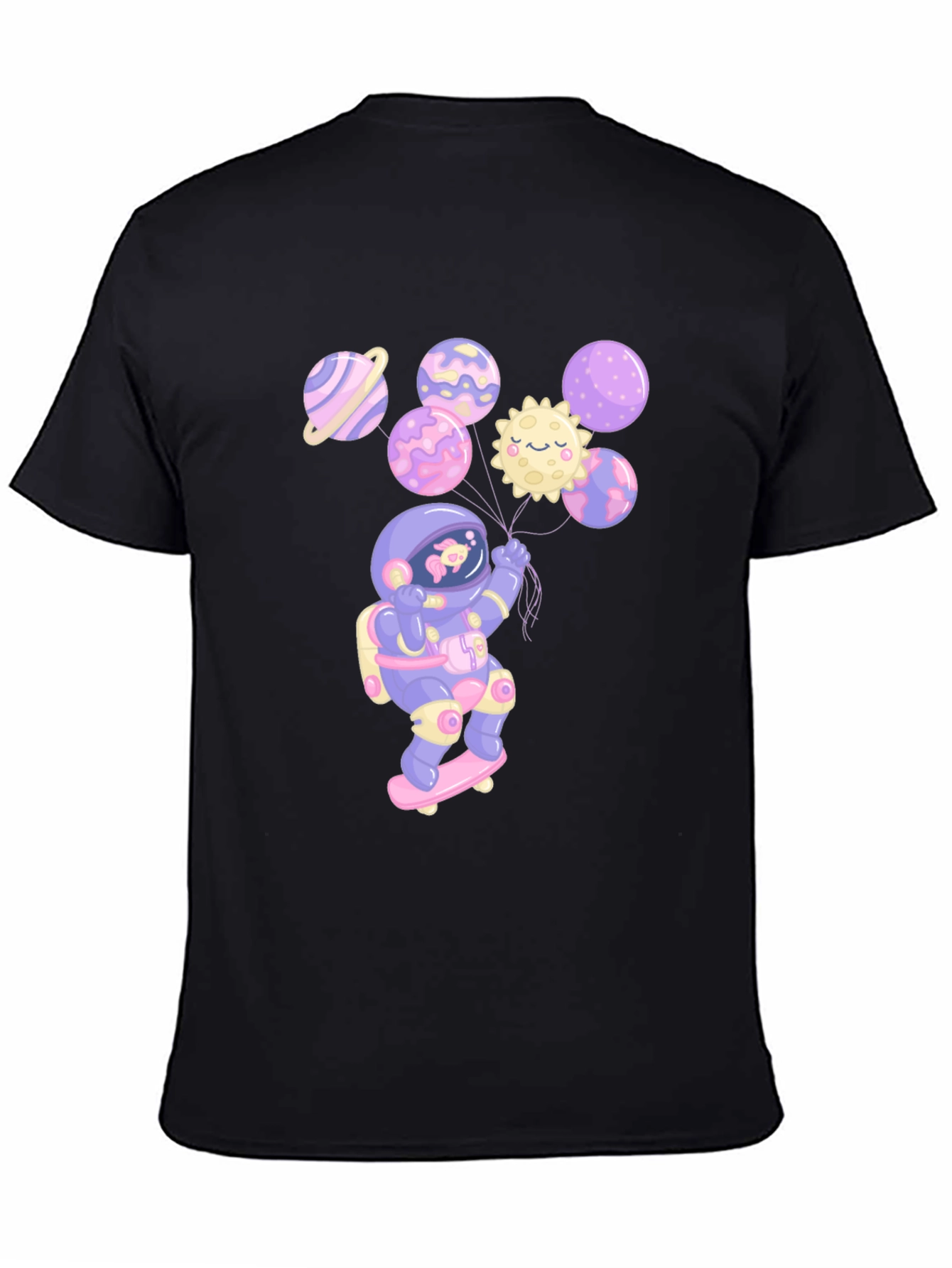 Astronaut Skateboarder Planet T-Shirt