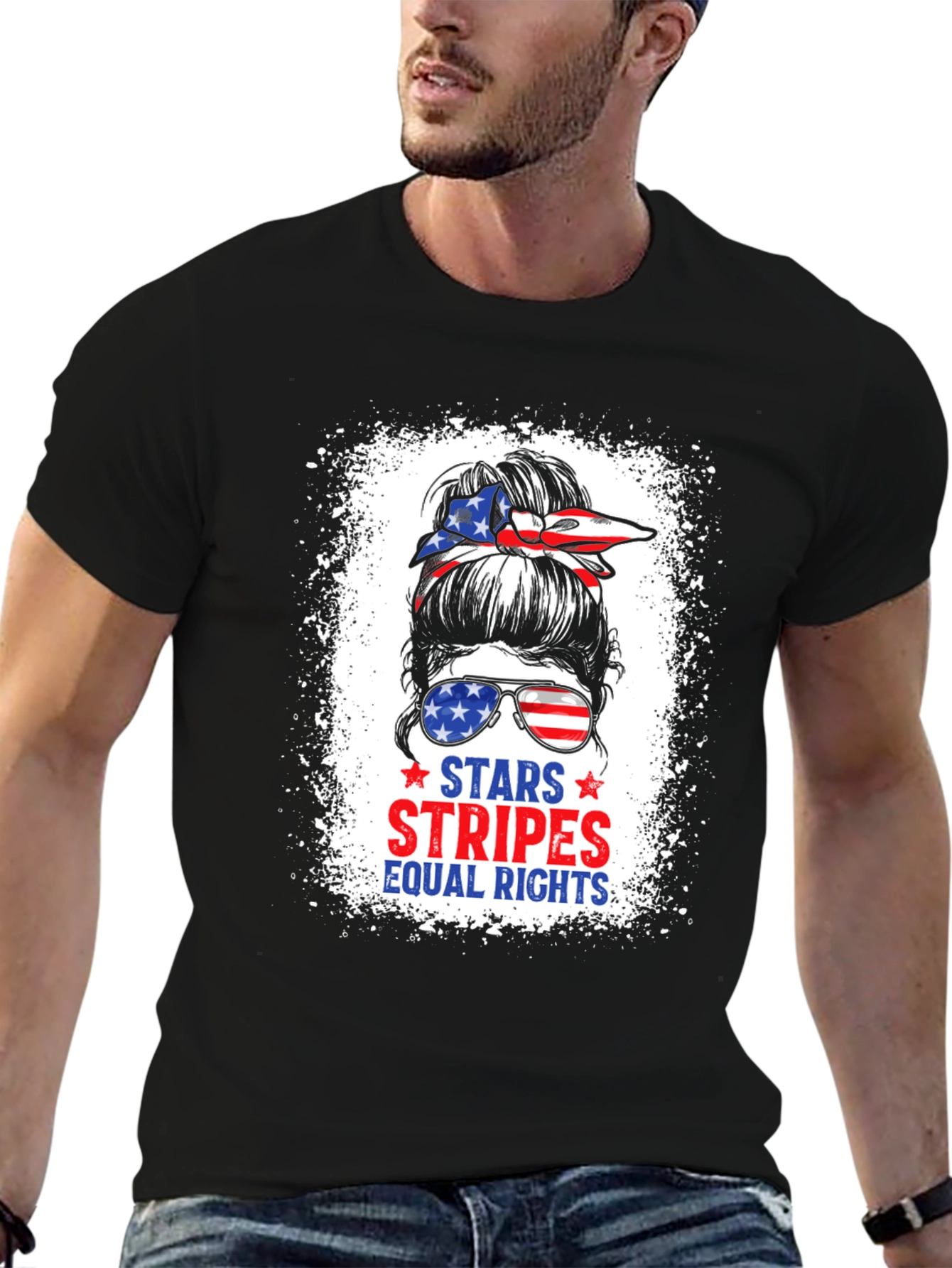 Stars Stripes Equal Rights Patriotic T-Shirt