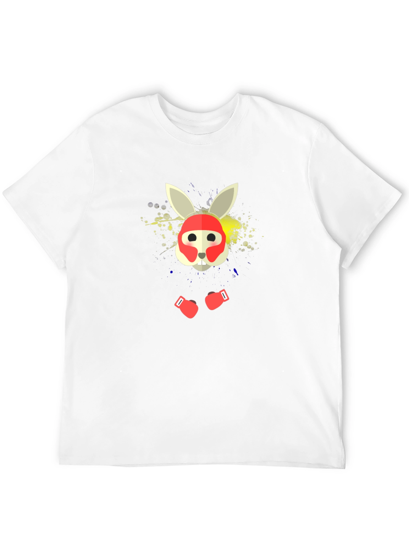 Boxing Rabbit Graphic Tee - Stylish Black T-Shirt