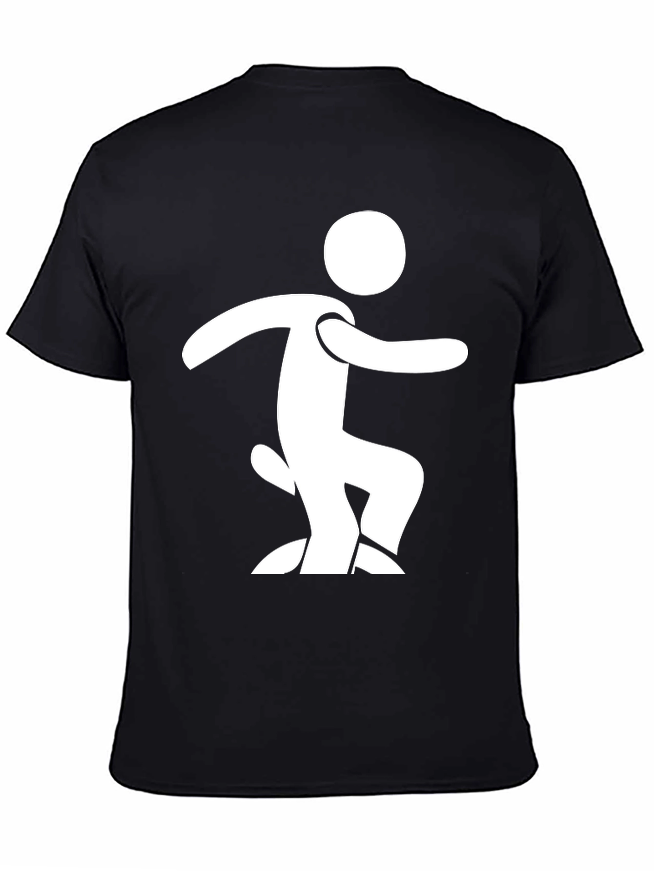 Funny Stick Figure T-Shirt - Black Cotton Tee
