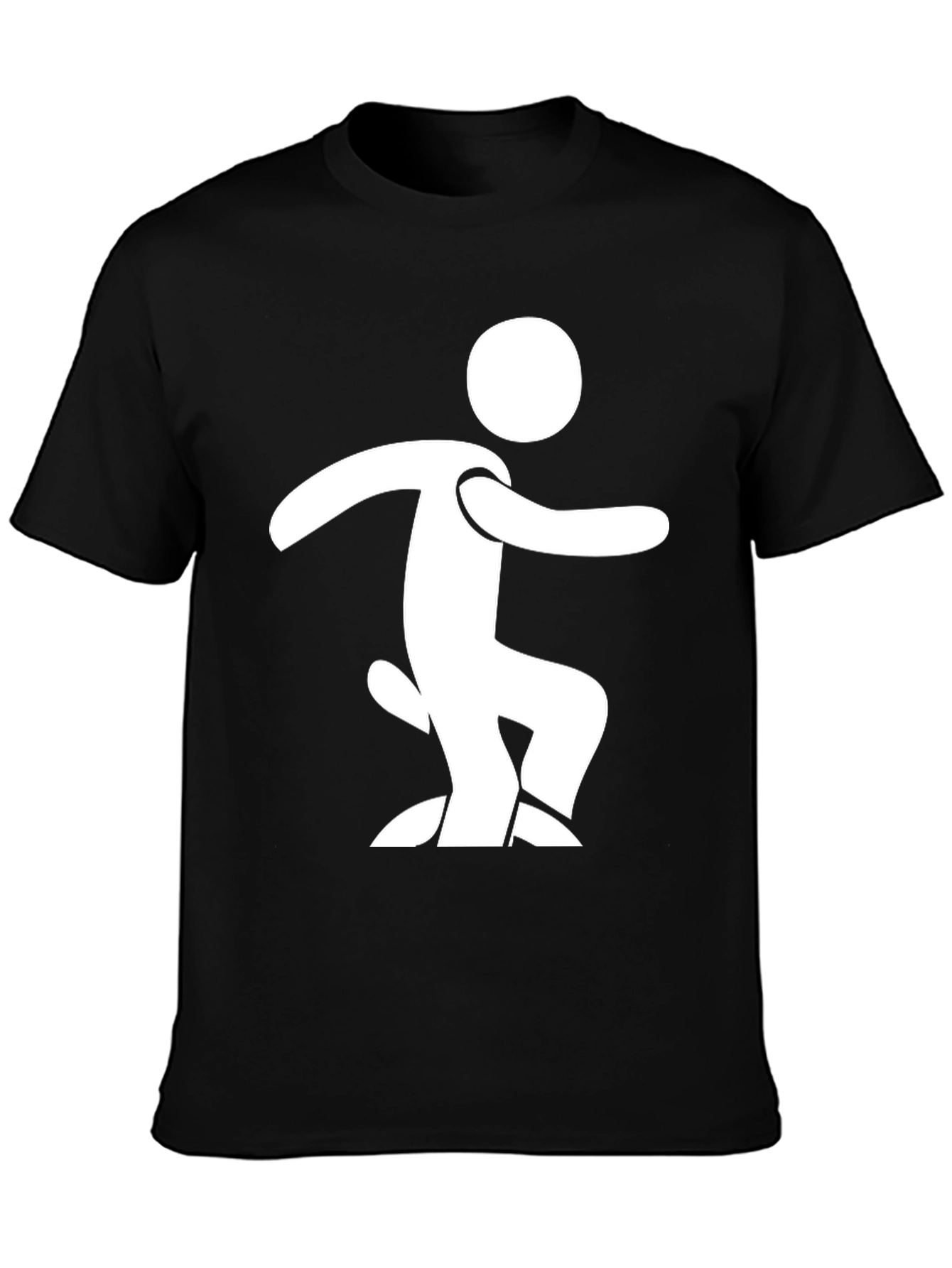Funny Stick Figure T-Shirt - Black Cotton Tee