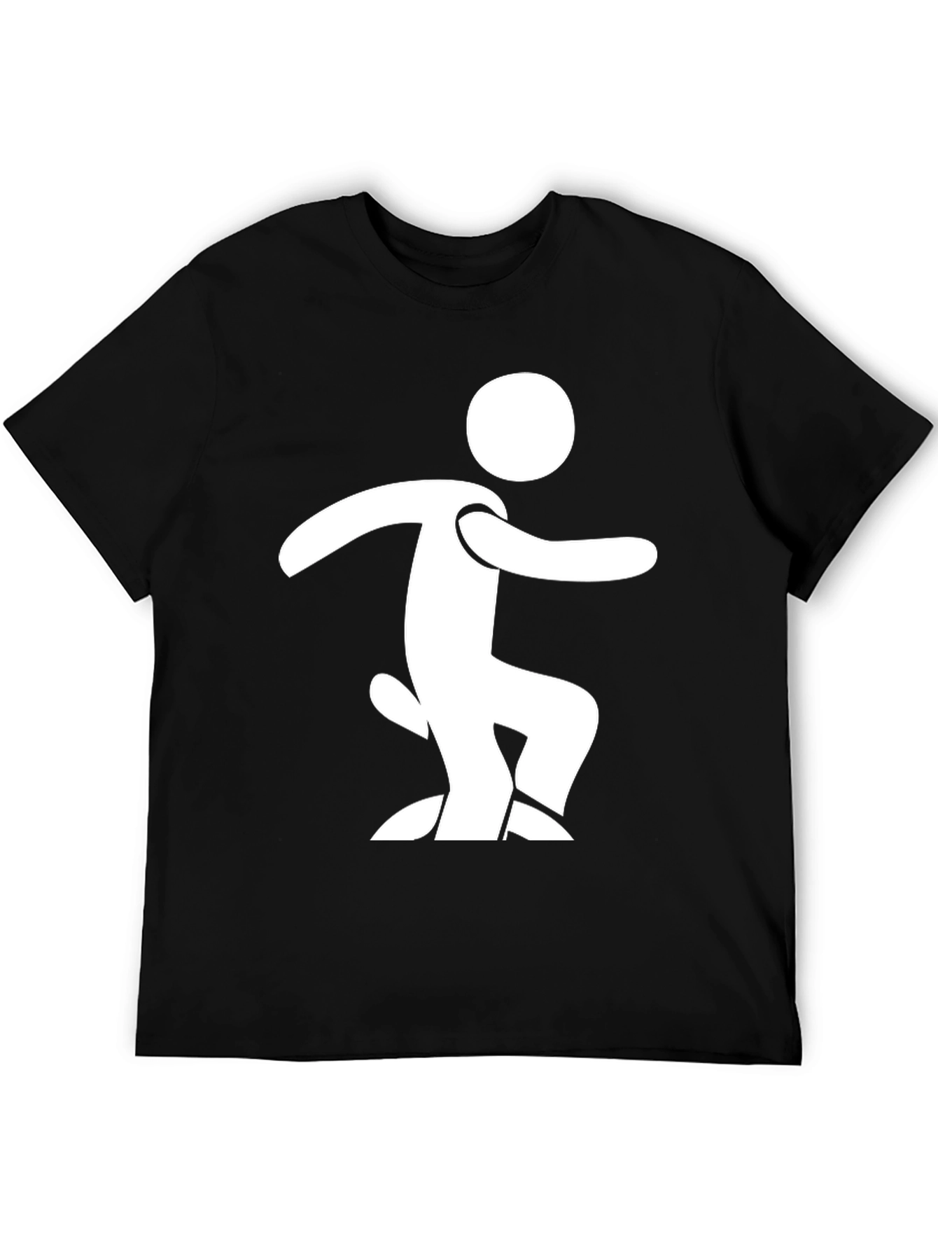 Funny Stick Figure T-Shirt - Black Cotton Tee