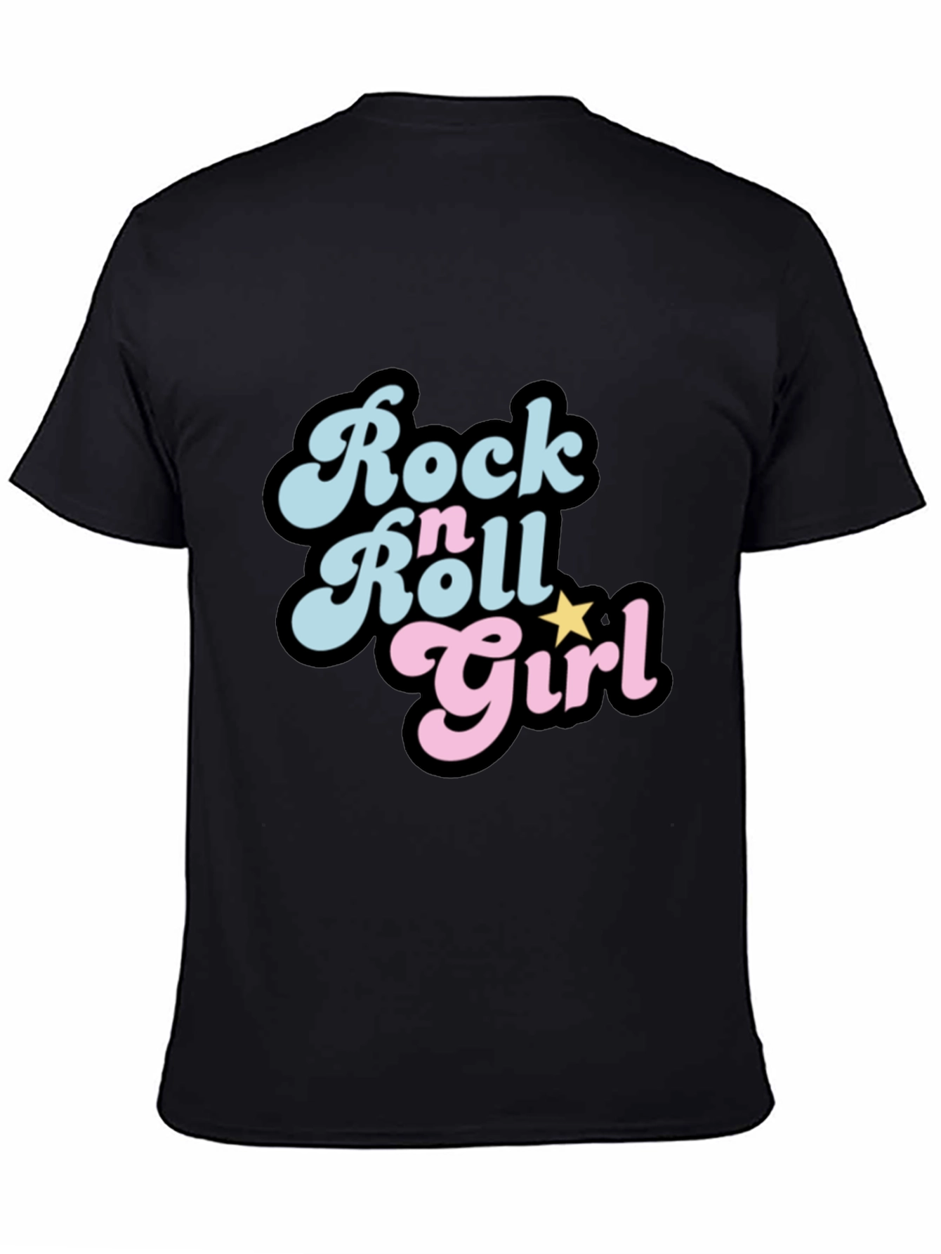 Rock n Roll Girl Black T-Shirt