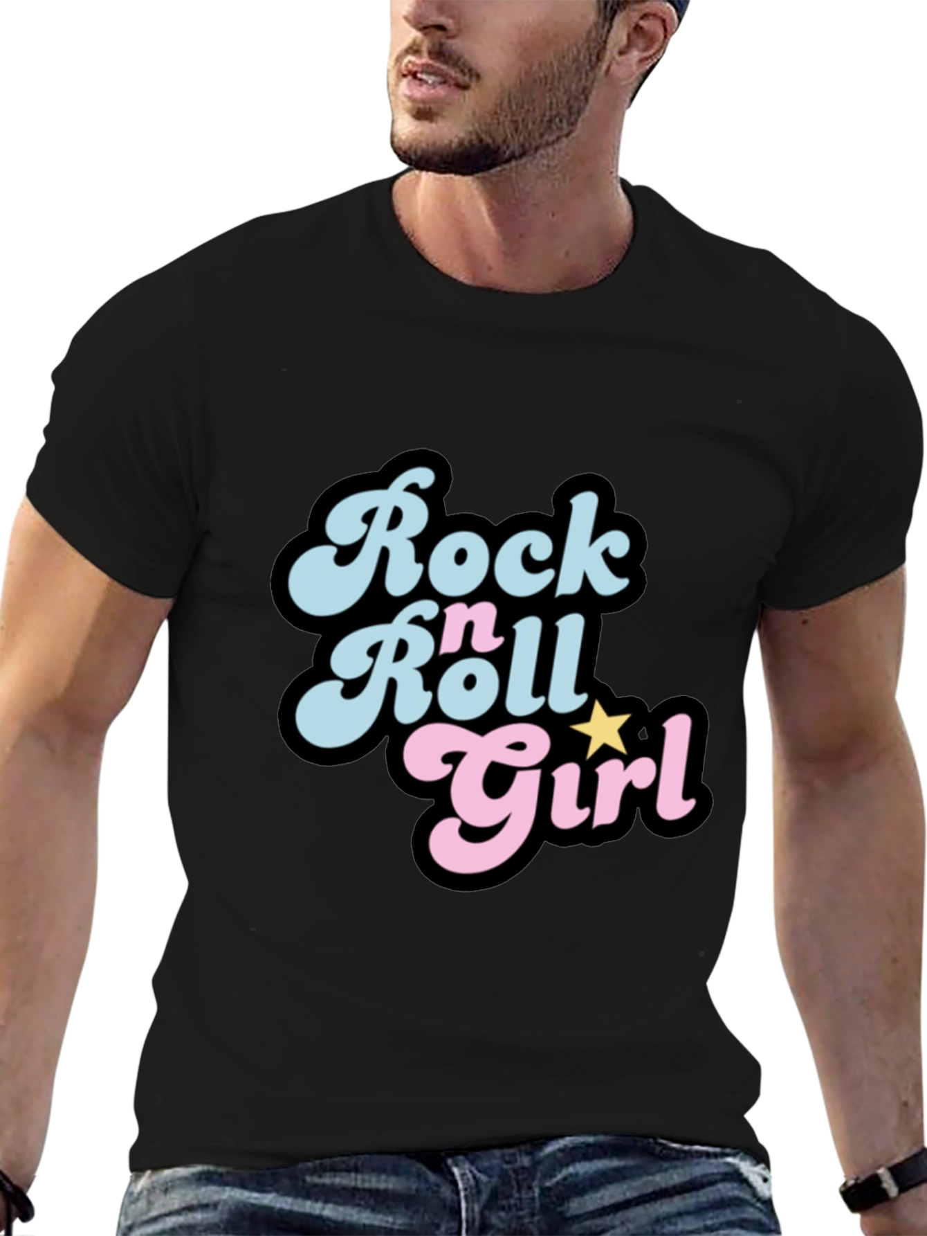 Rock n Roll Girl Black T-Shirt
