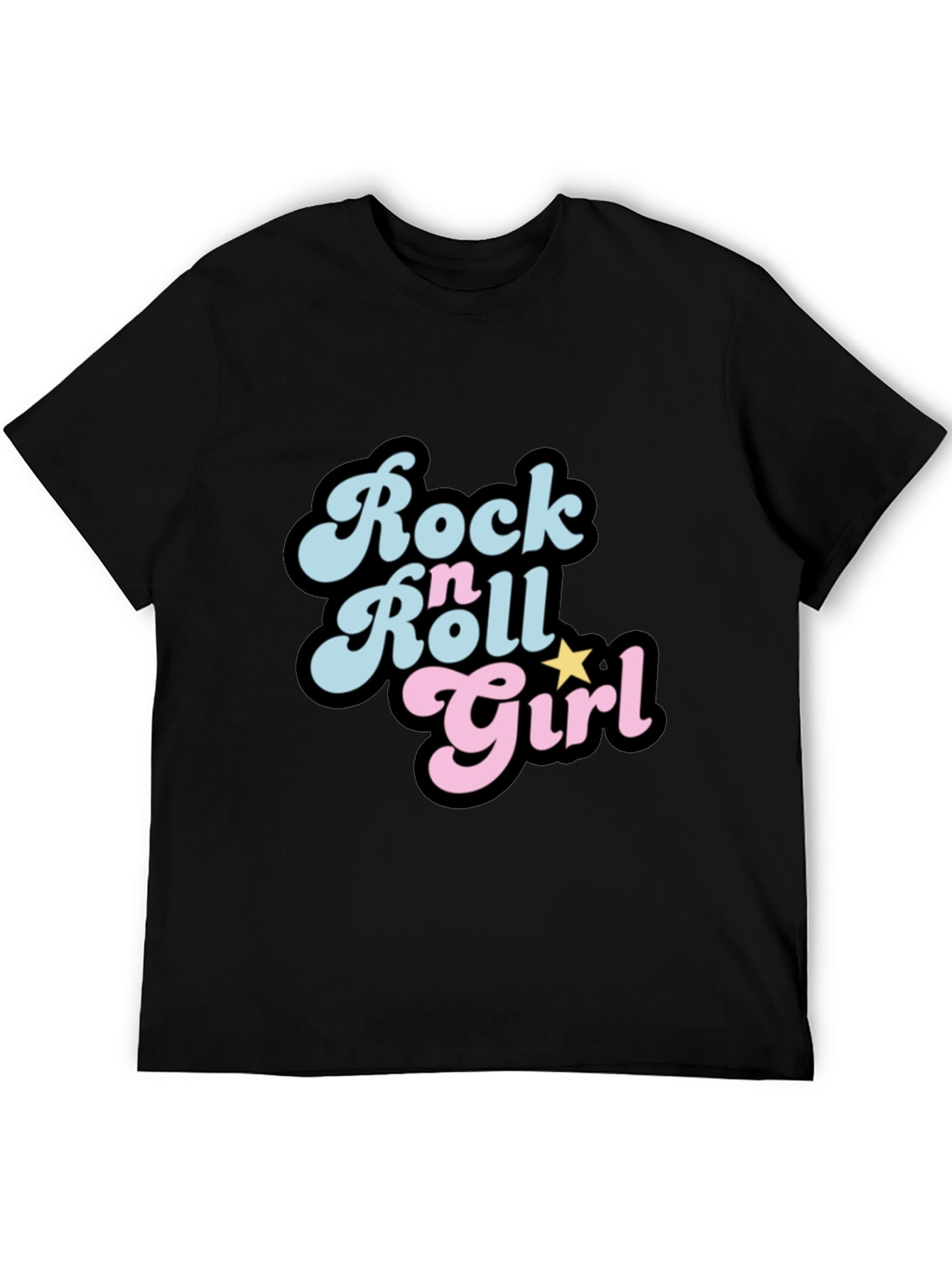 Rock n Roll Girl Black T-Shirt