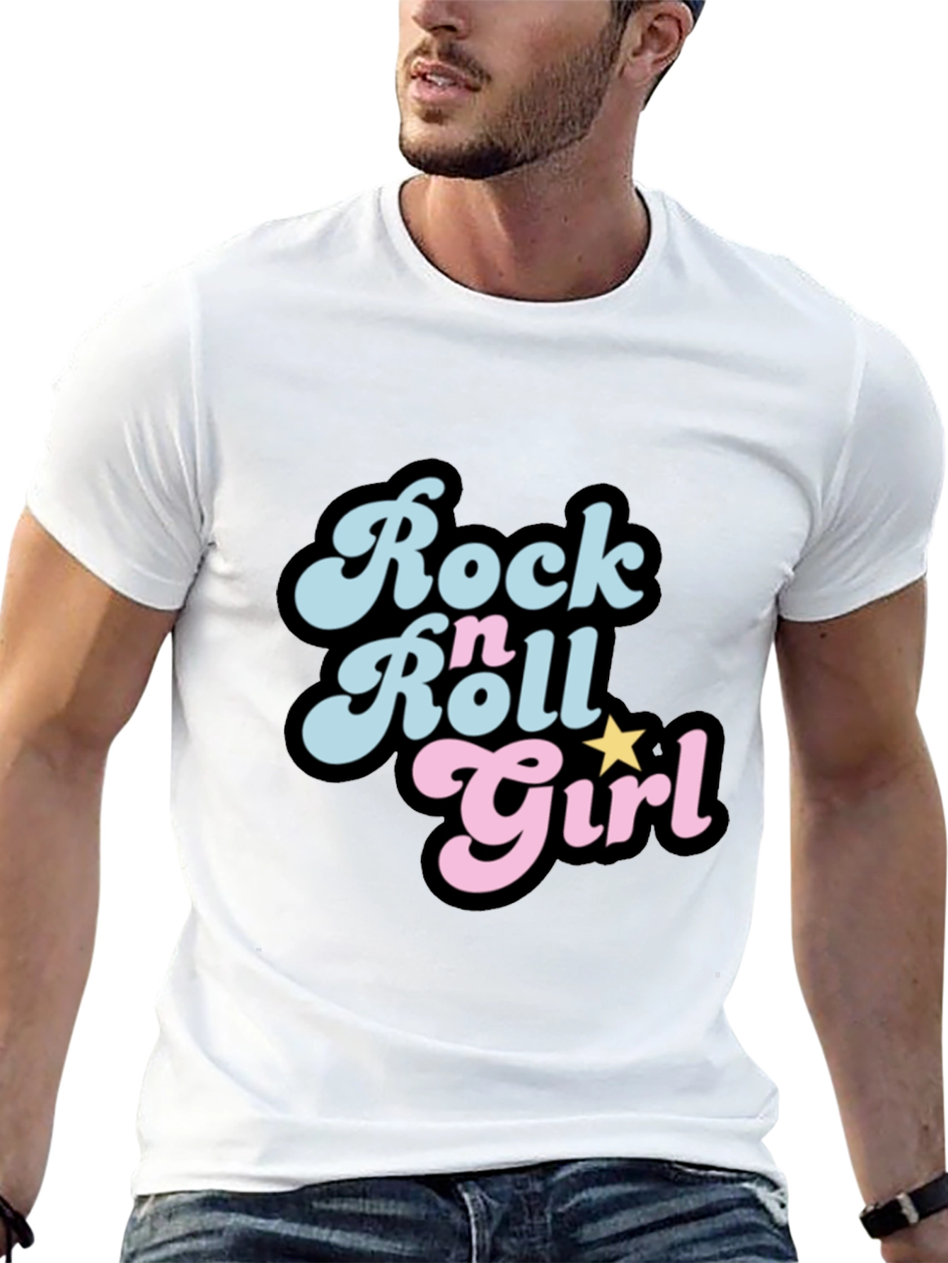 Rock n Roll Girl Black T-Shirt