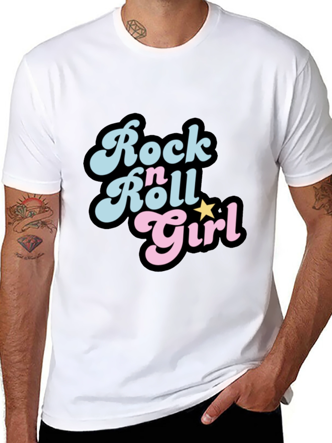 Rock n Roll Girl Black T-Shirt