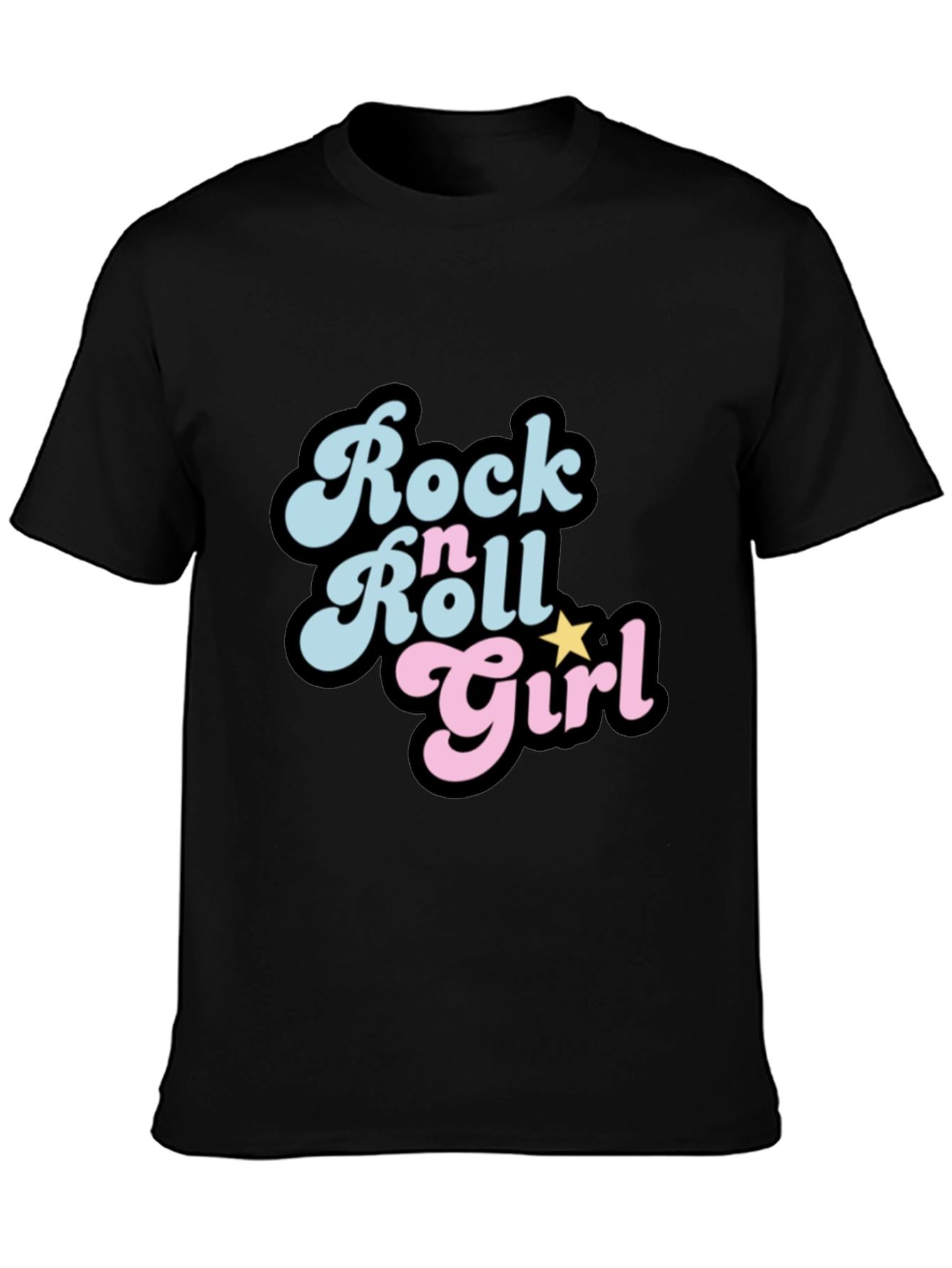 Rock n Roll Girl Black T-Shirt