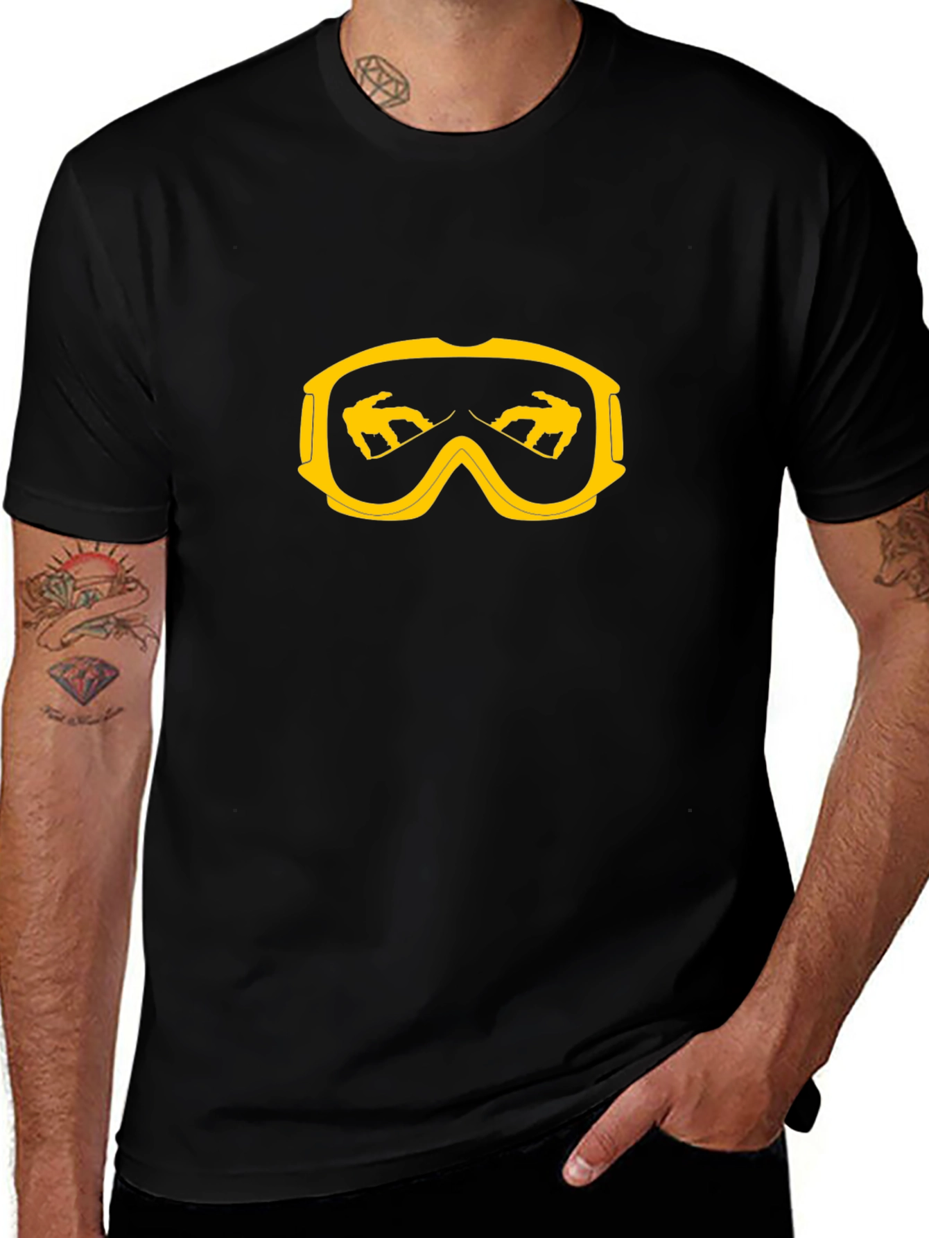 Snow Goggles T-Shirt - Black