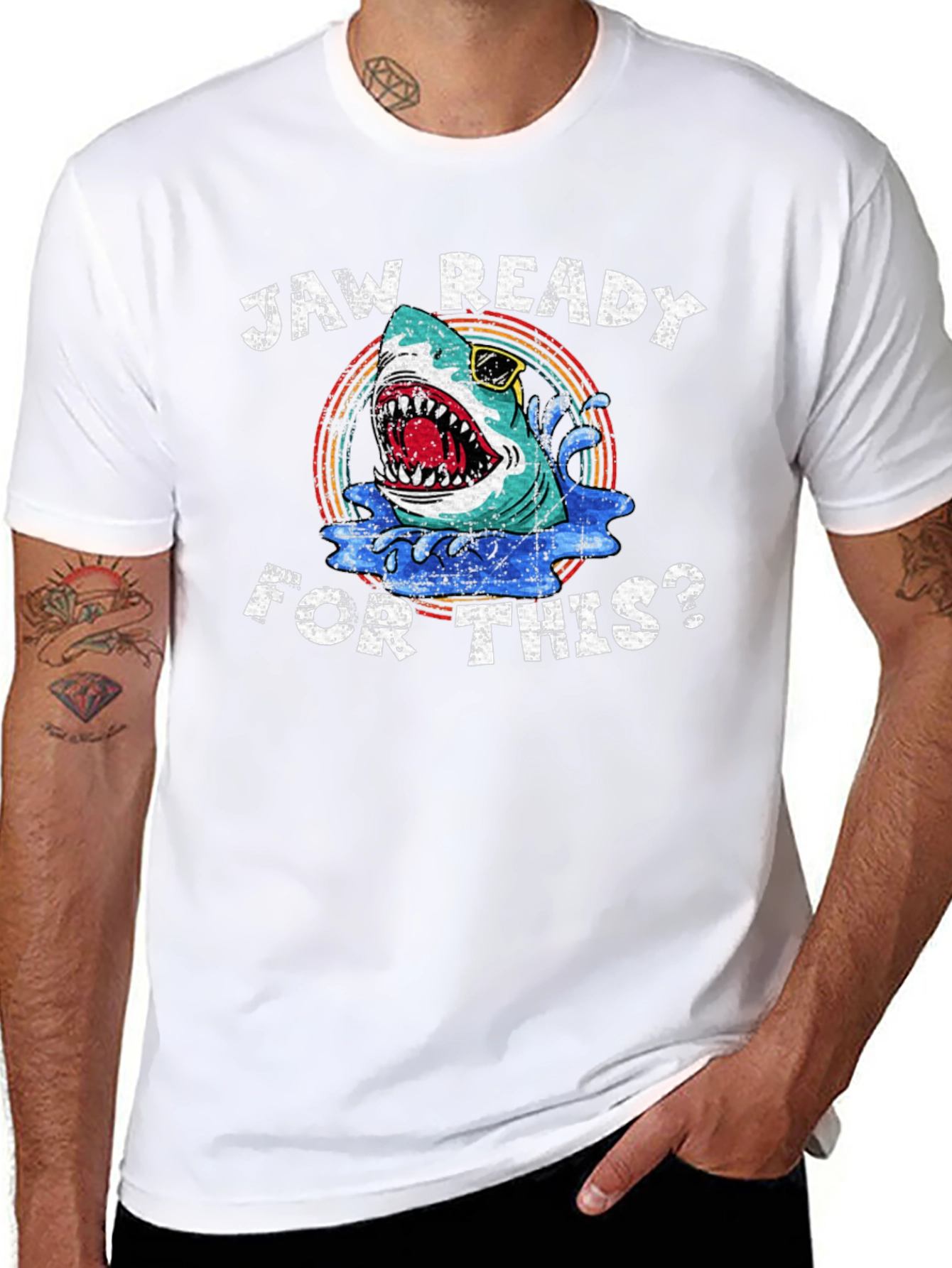 Jaw Ready for This? Shark Graphic Tee