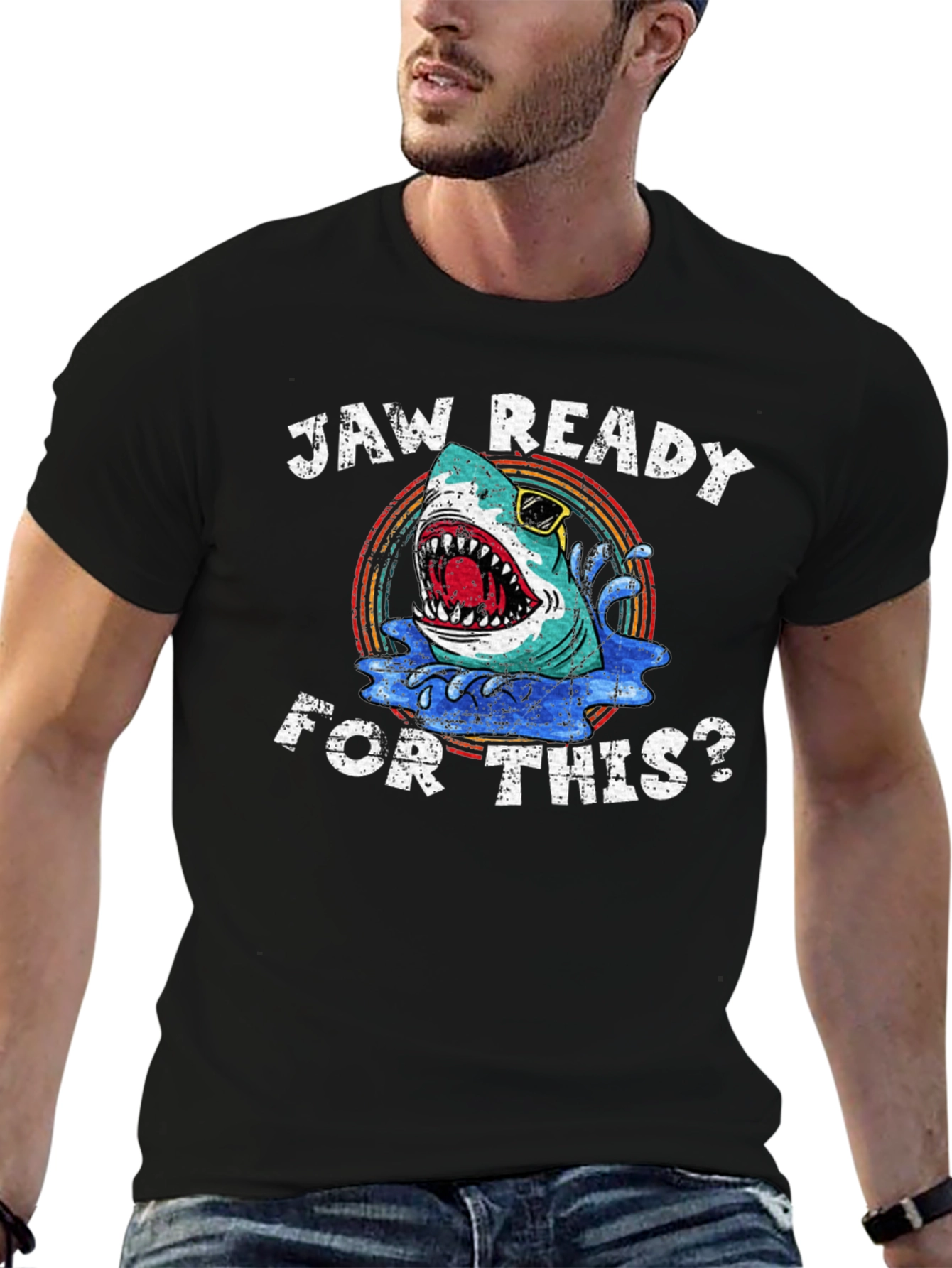 Jaw Ready for This? Shark Graphic Tee