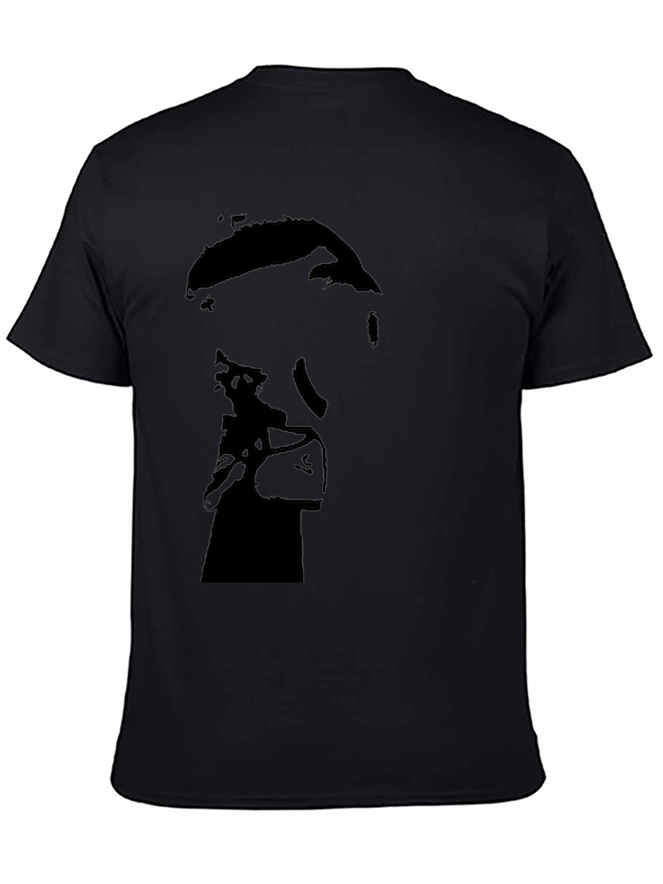 Silhouette Graphic Print Mens Black T-Shirt