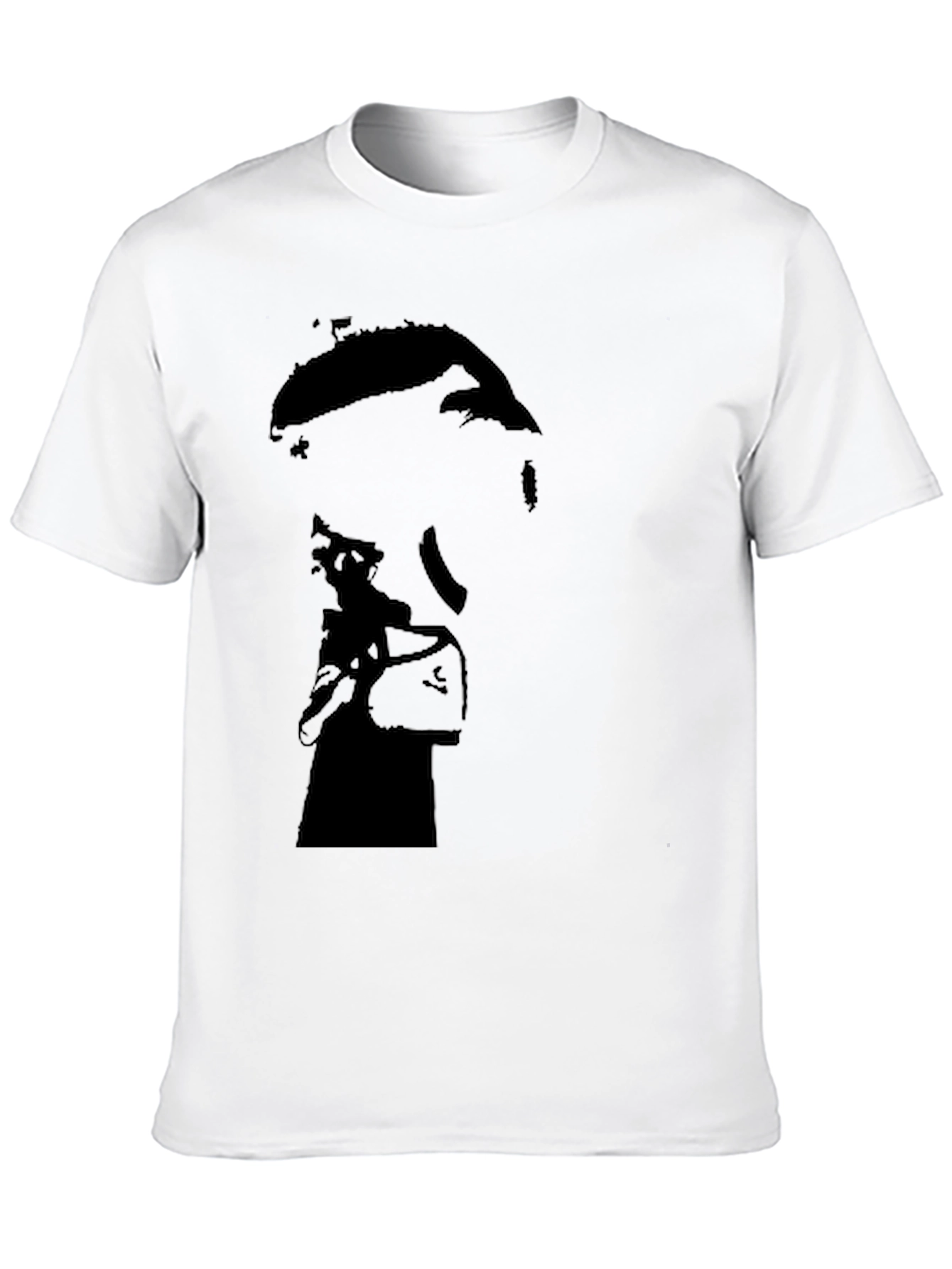 Silhouette Graphic Print Mens Black T-Shirt