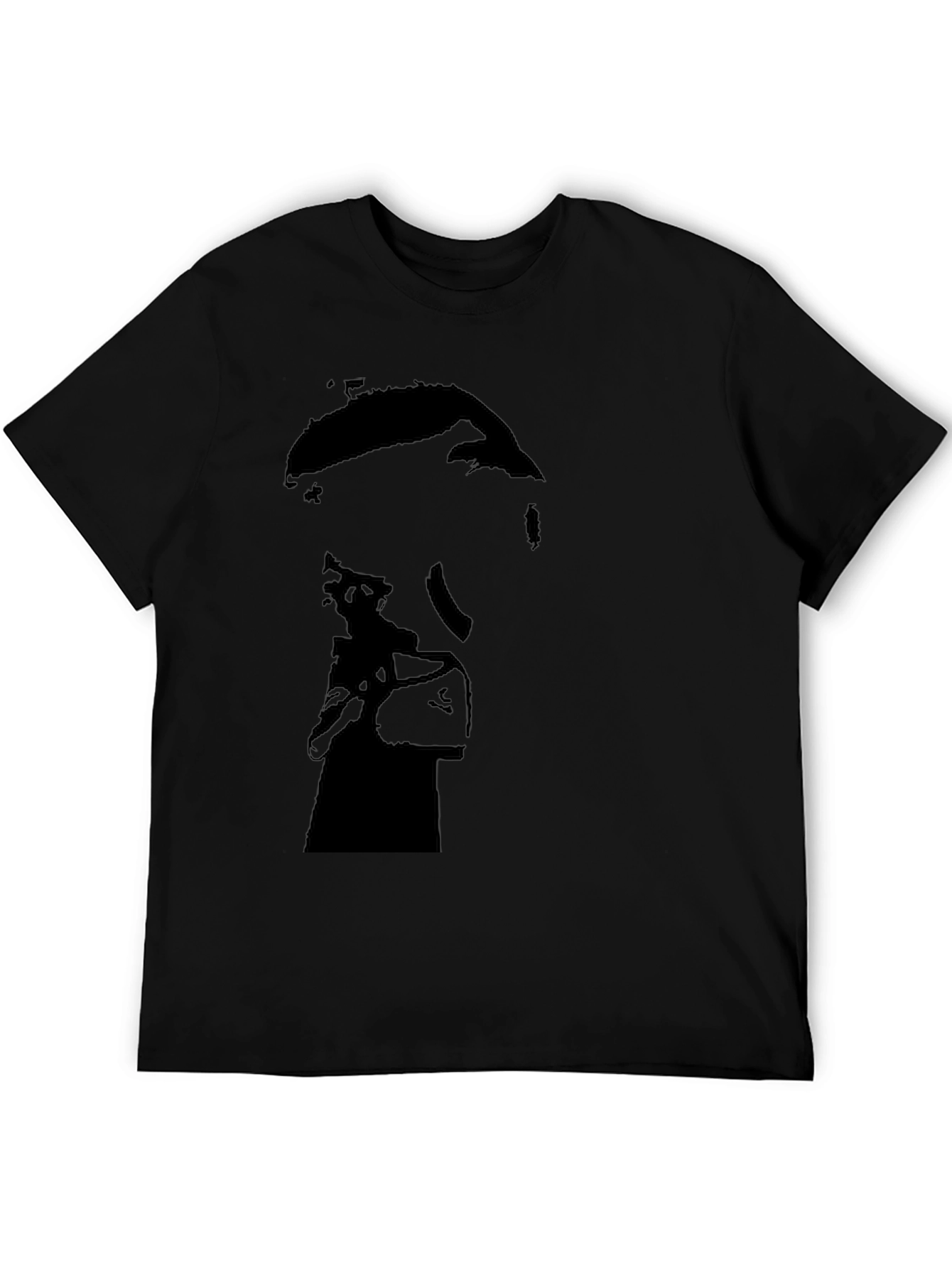 Silhouette Graphic Print Mens Black T-Shirt