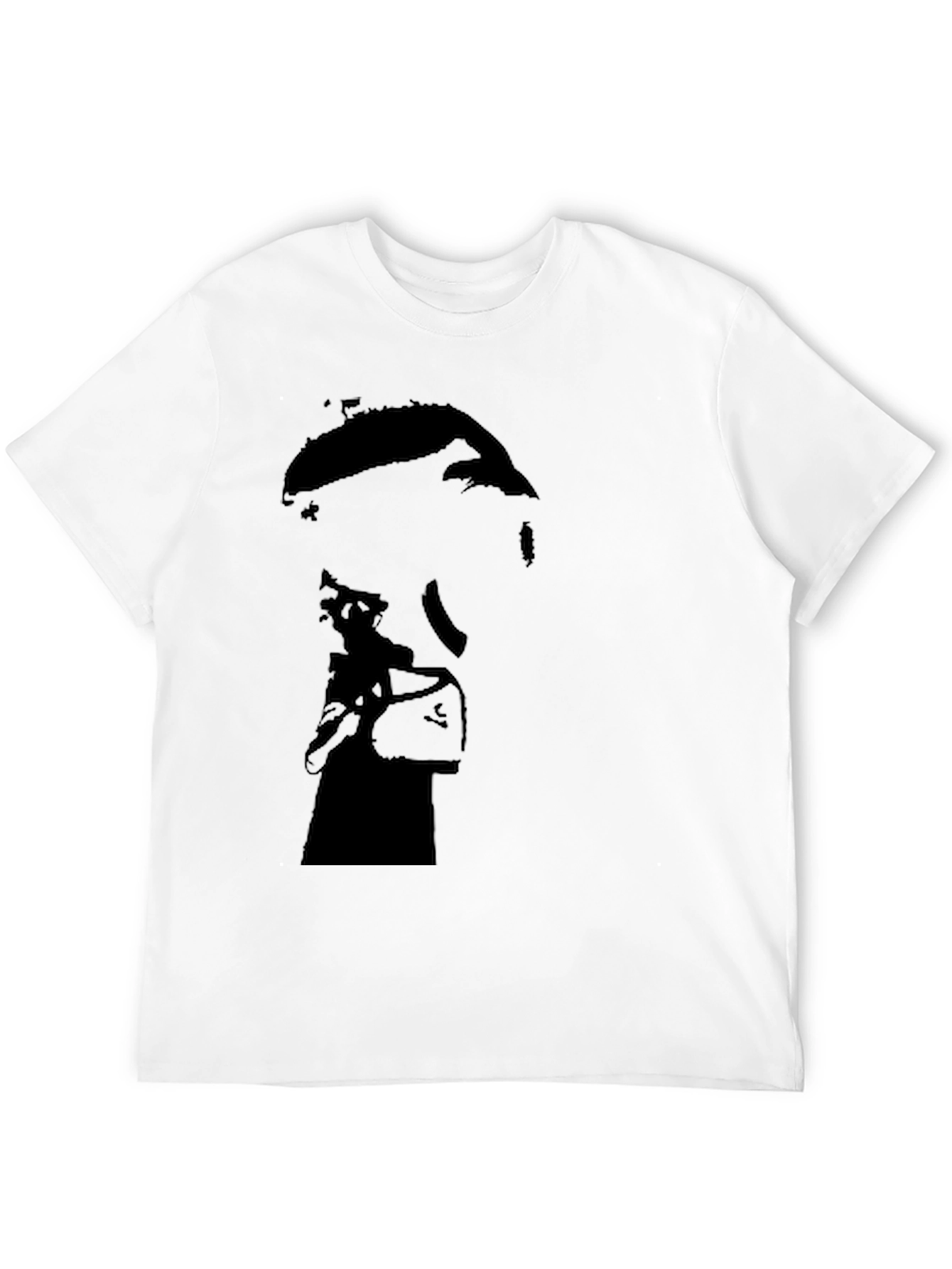 Silhouette Graphic Print Mens Black T-Shirt