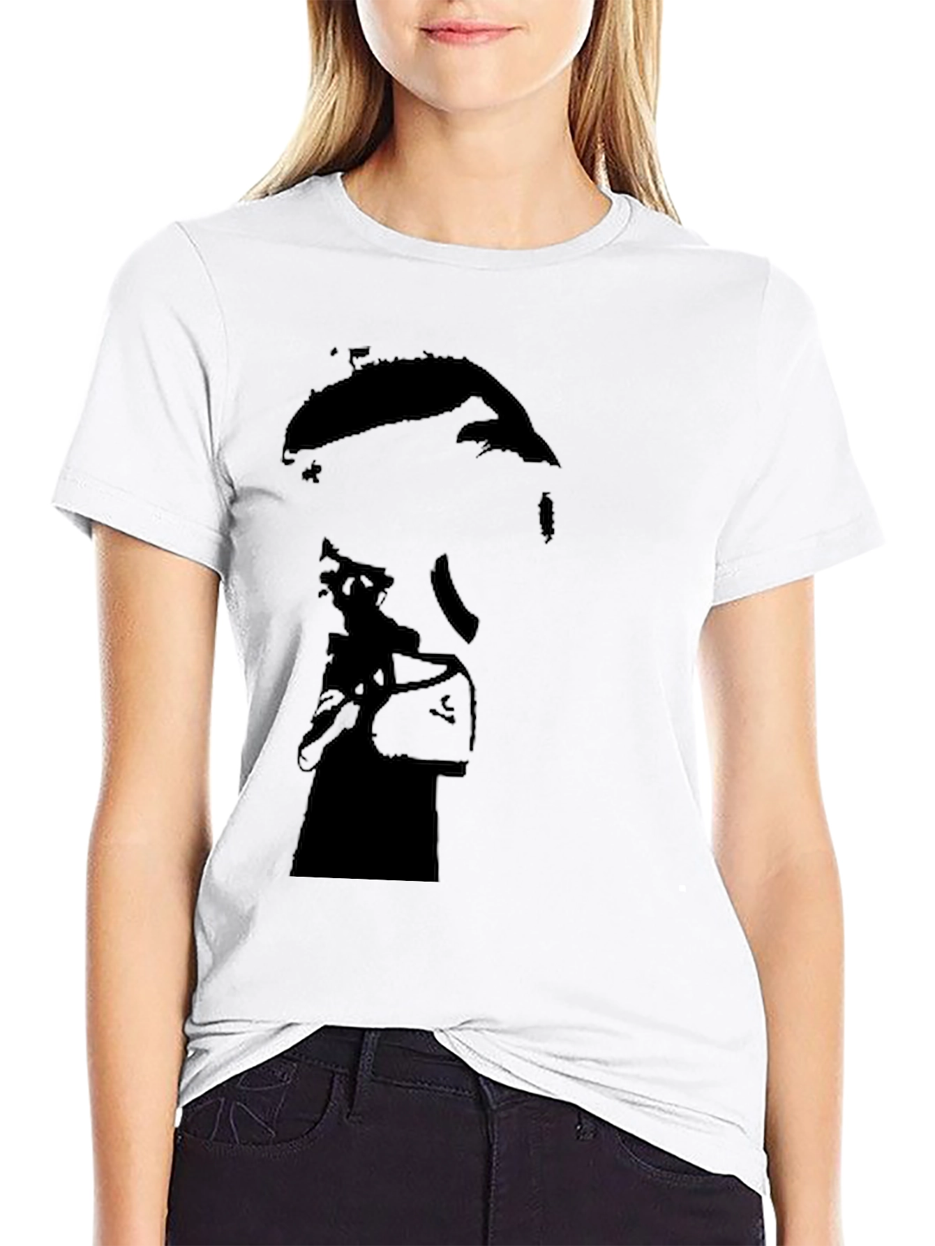 Silhouette Graphic Print Mens Black T-Shirt