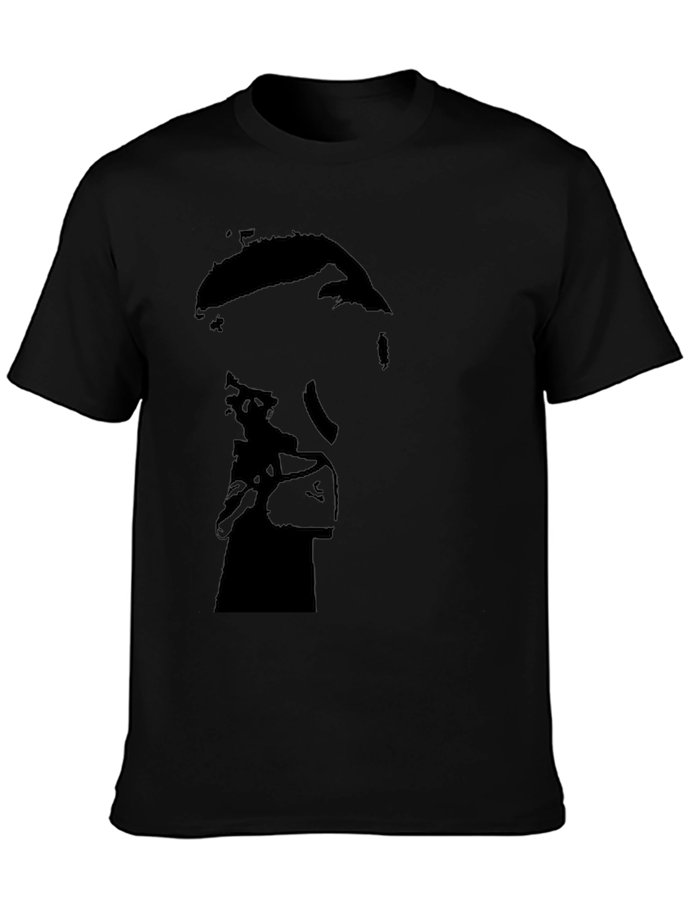 Silhouette Graphic Print Mens Black T-Shirt