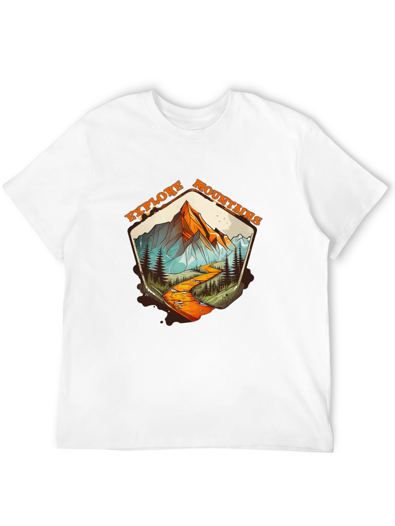 Explore Mountains Graphic Tee - Black