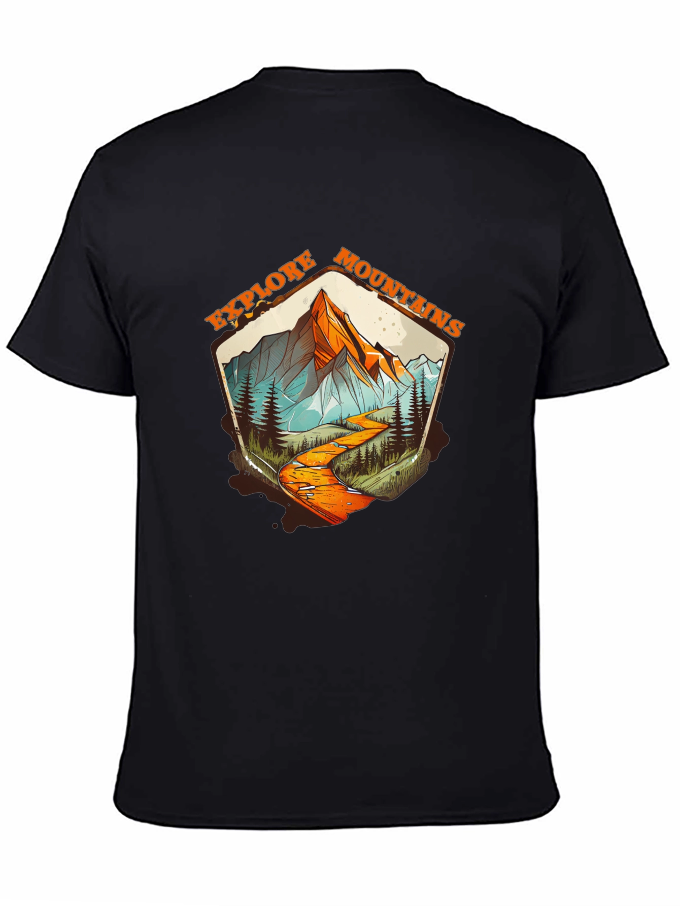 Explore Mountains Graphic Tee - Black