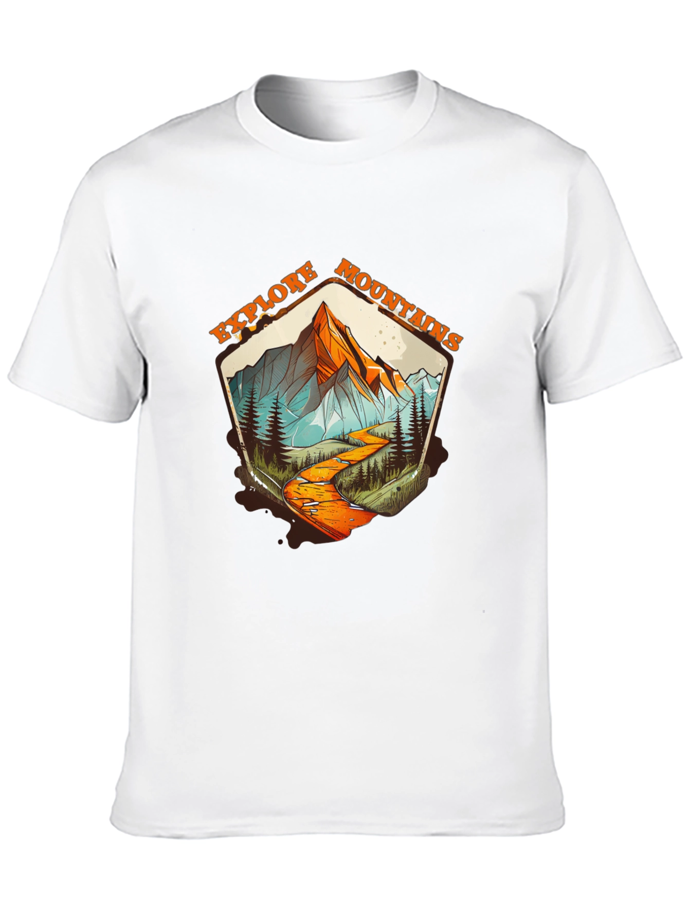 Explore Mountains Graphic Tee - Black
