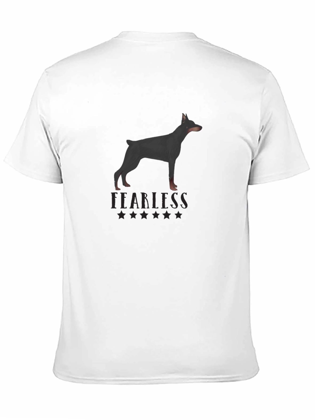 Fearless Doberman Graphic Tee - Black