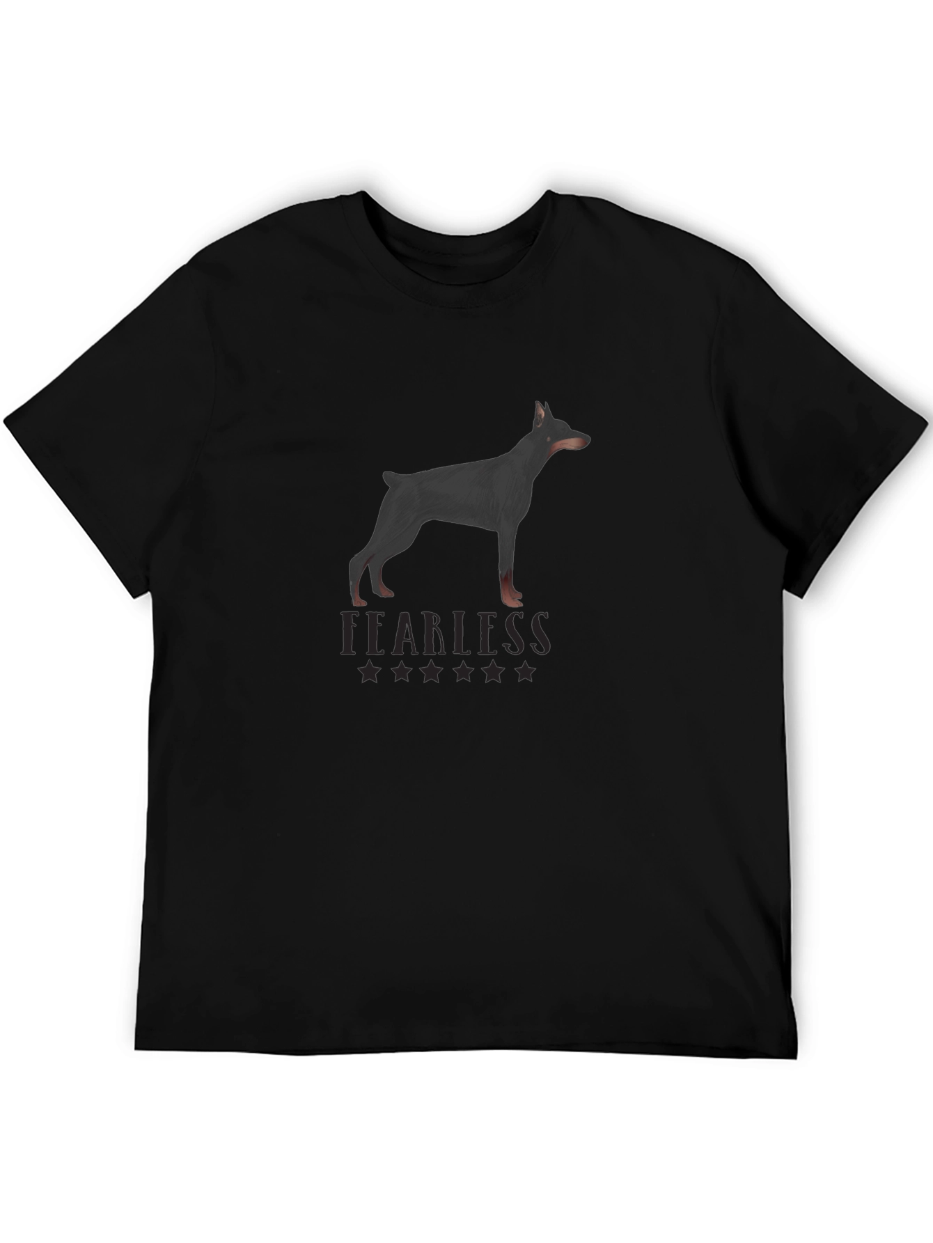 Fearless Doberman Graphic Tee - Black