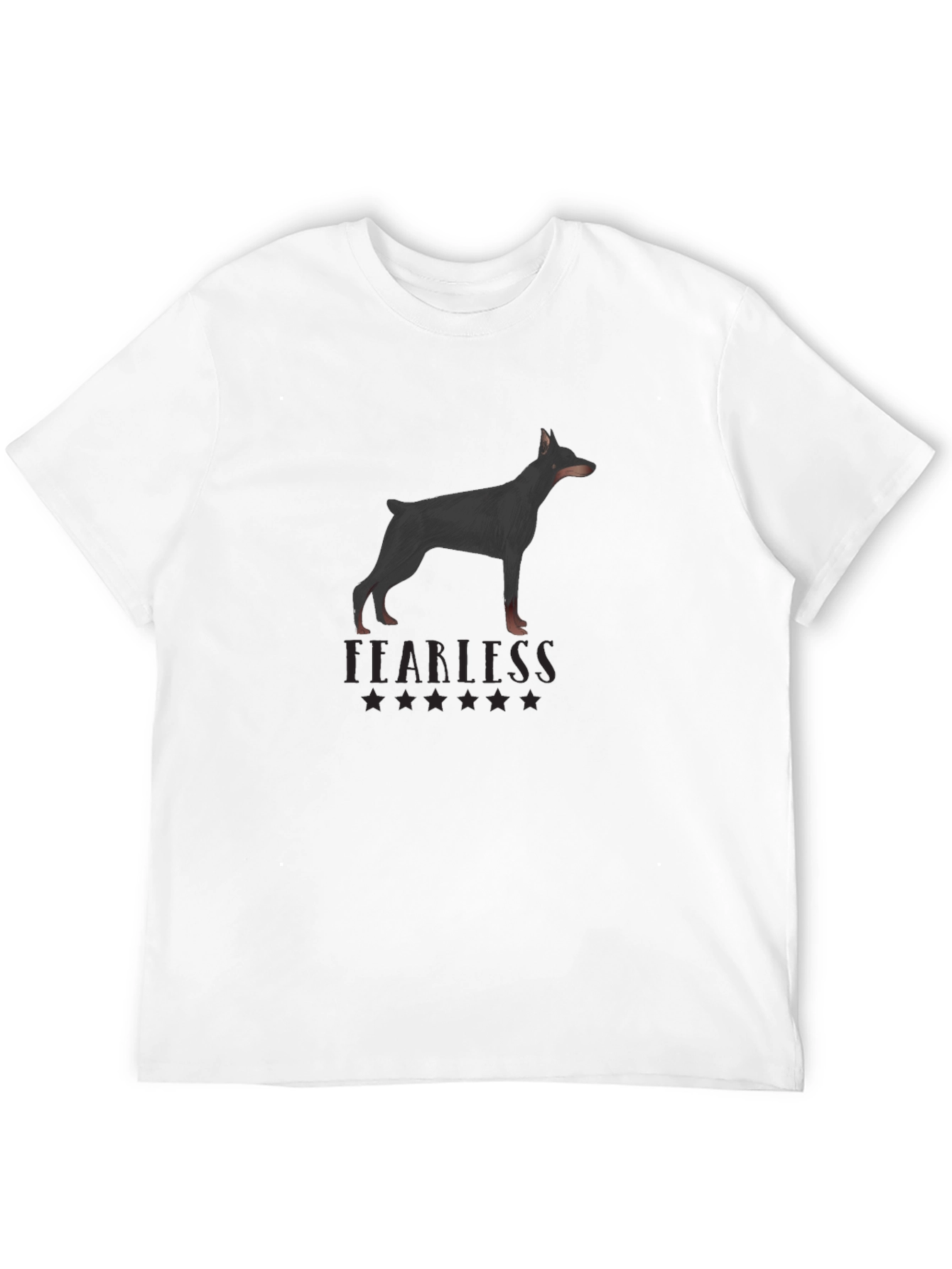 Fearless Doberman Graphic Tee - Black