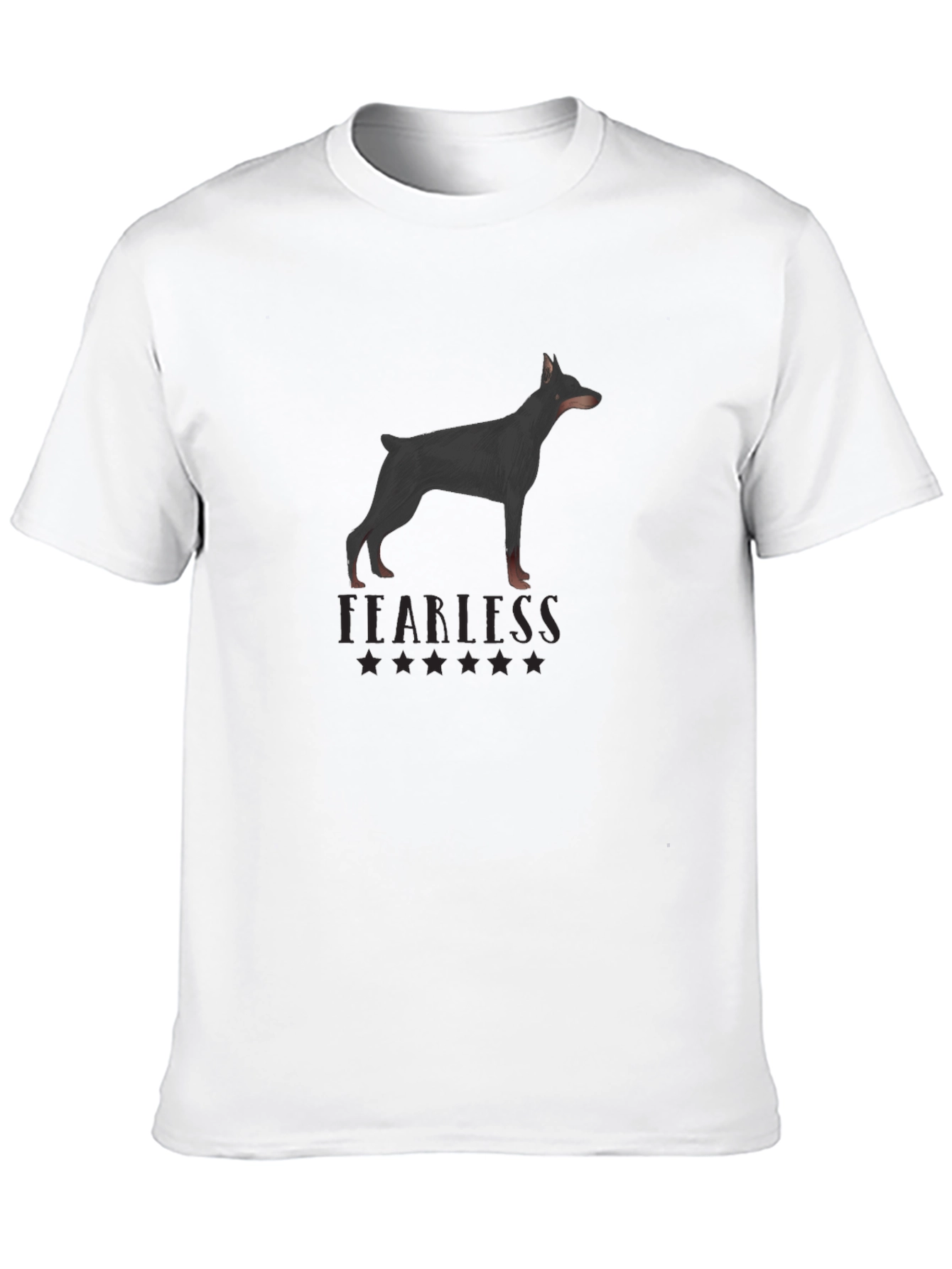 Fearless Doberman Graphic Tee - Black
