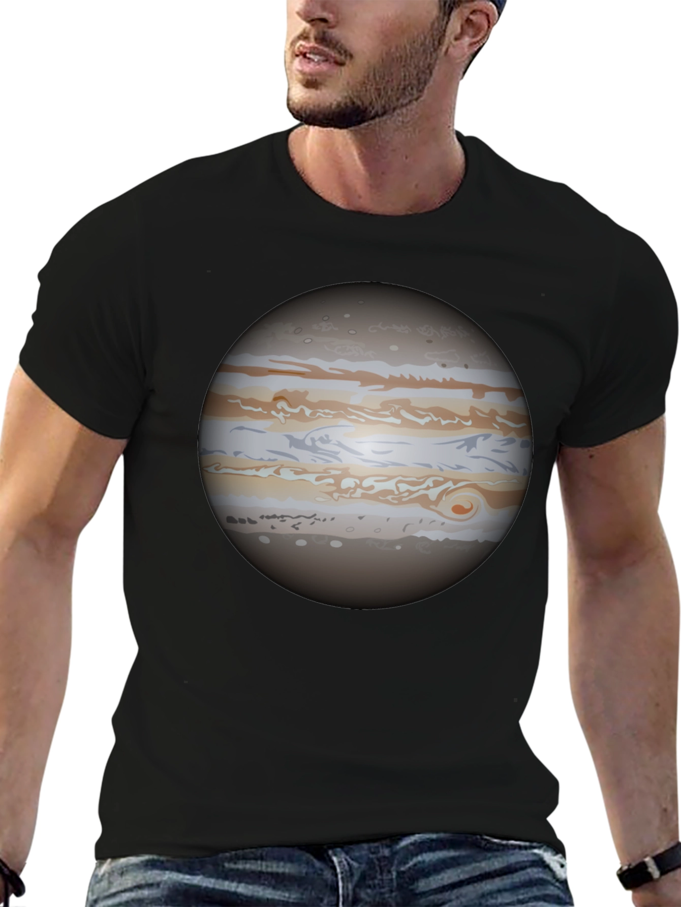 Jupiter Graphic Black T-Shirt