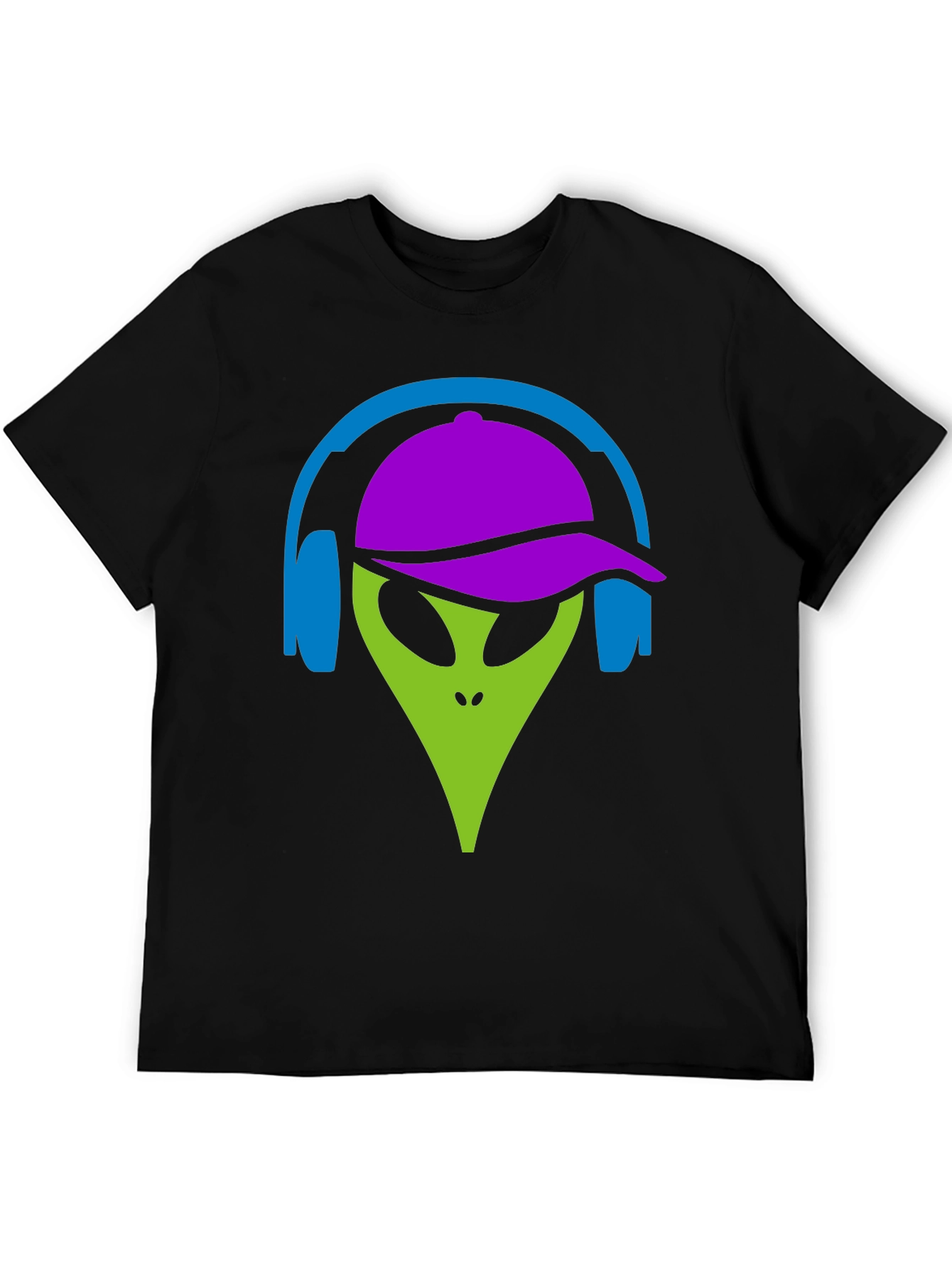 Cool Alien with Headphones Graphic Tee