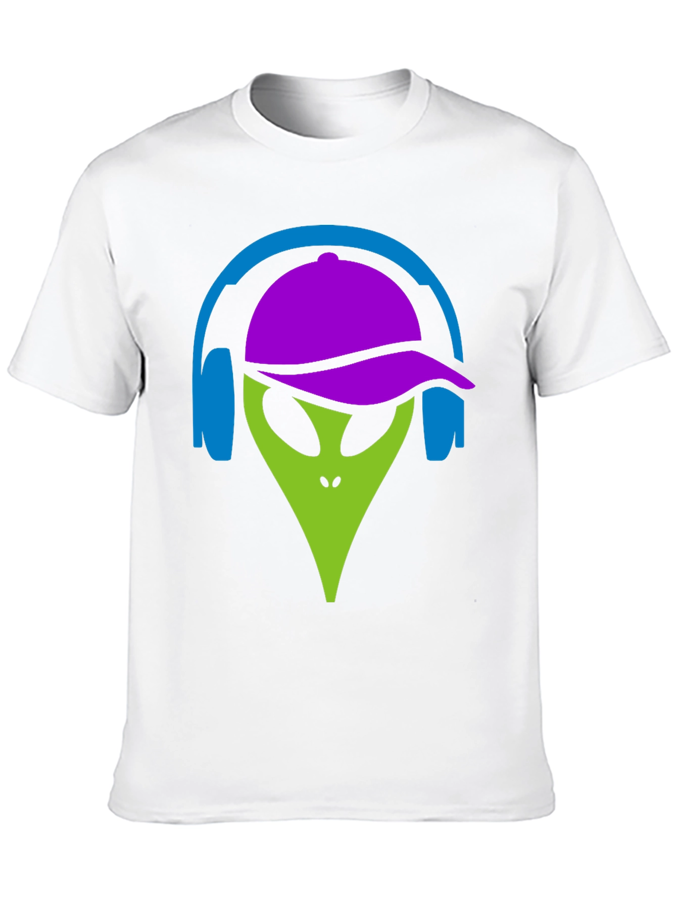 Cool Alien with Headphones Graphic Tee