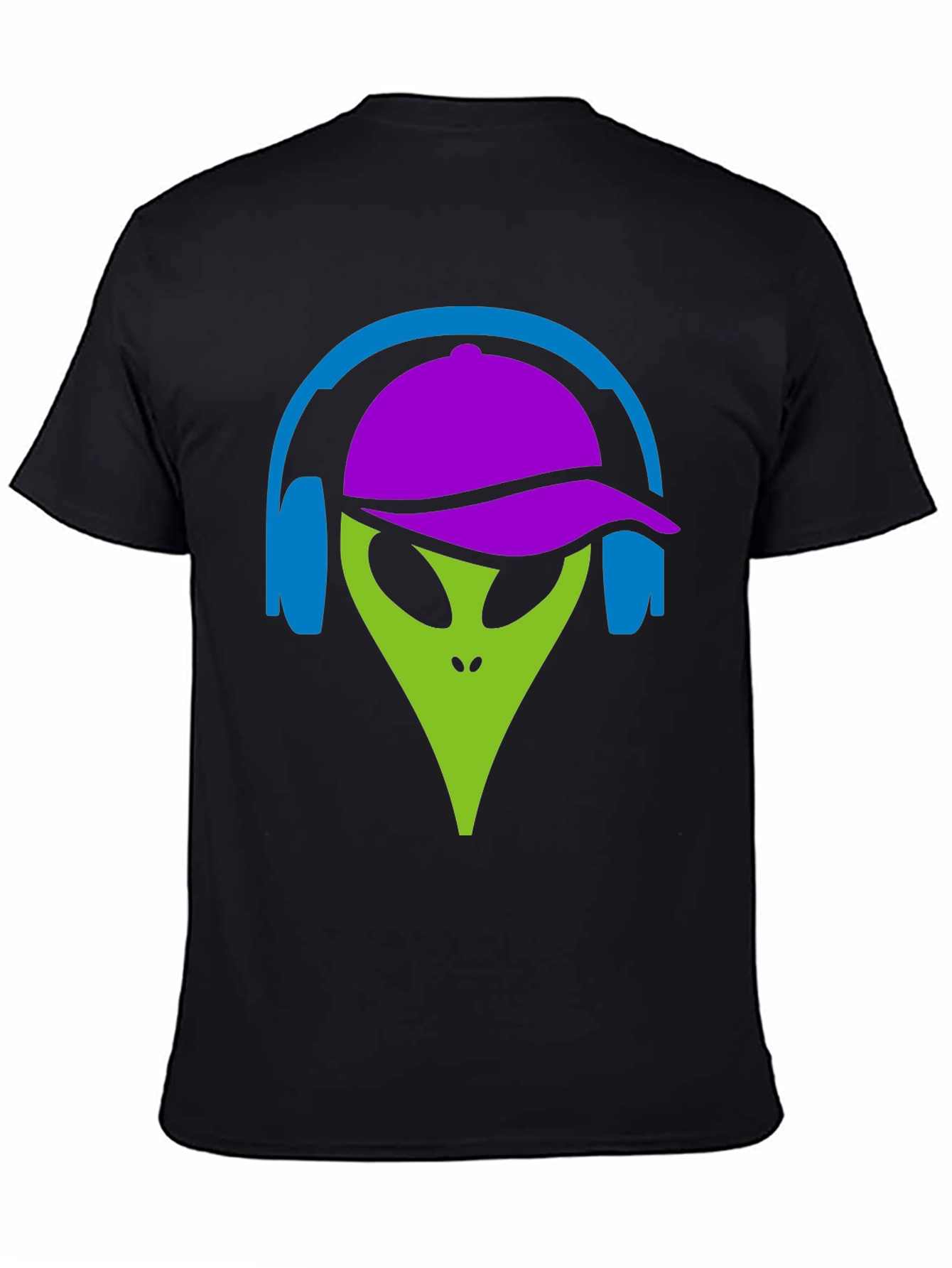Cool Alien with Headphones Graphic Tee
