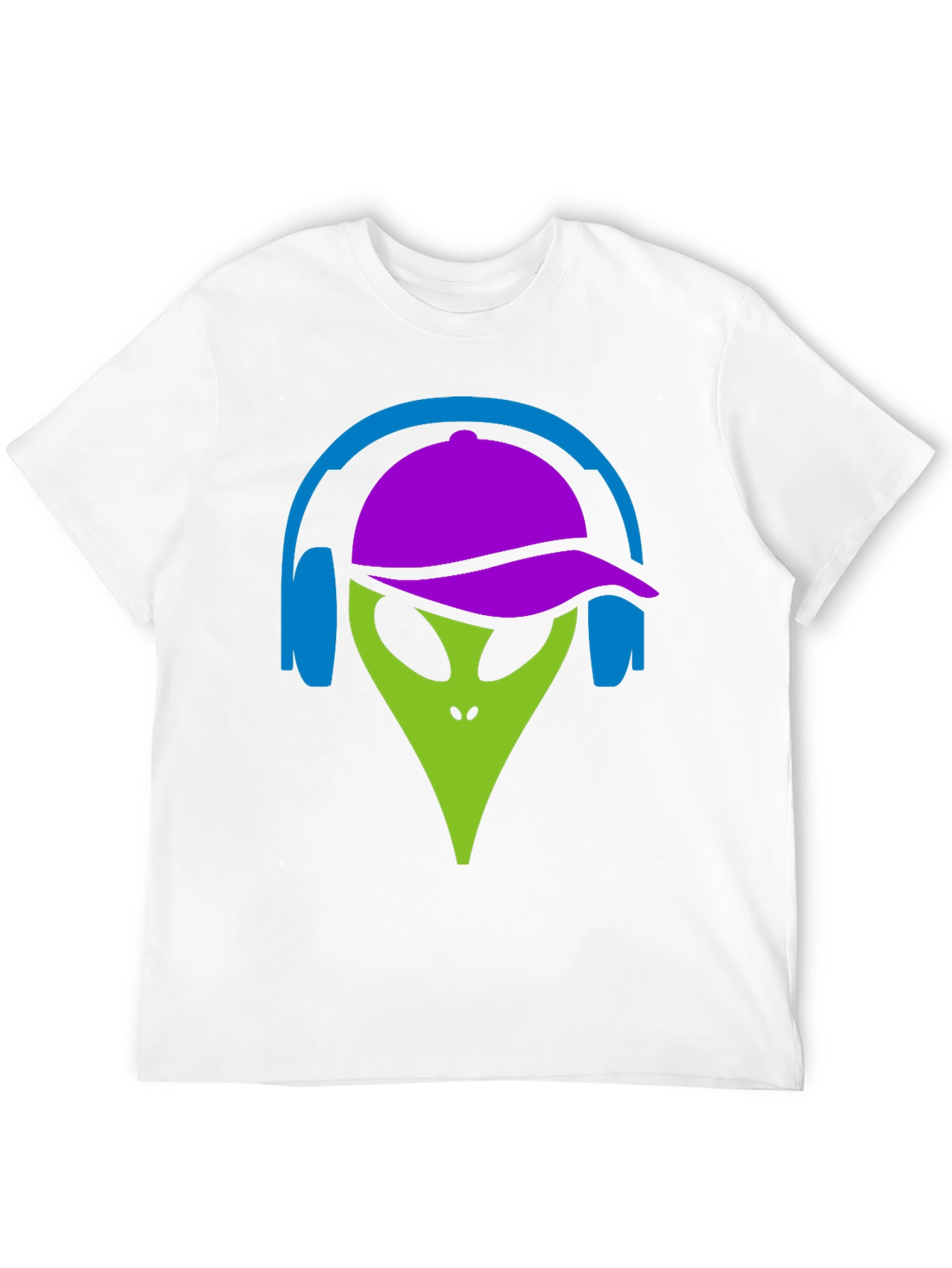 Cool Alien with Headphones Graphic Tee