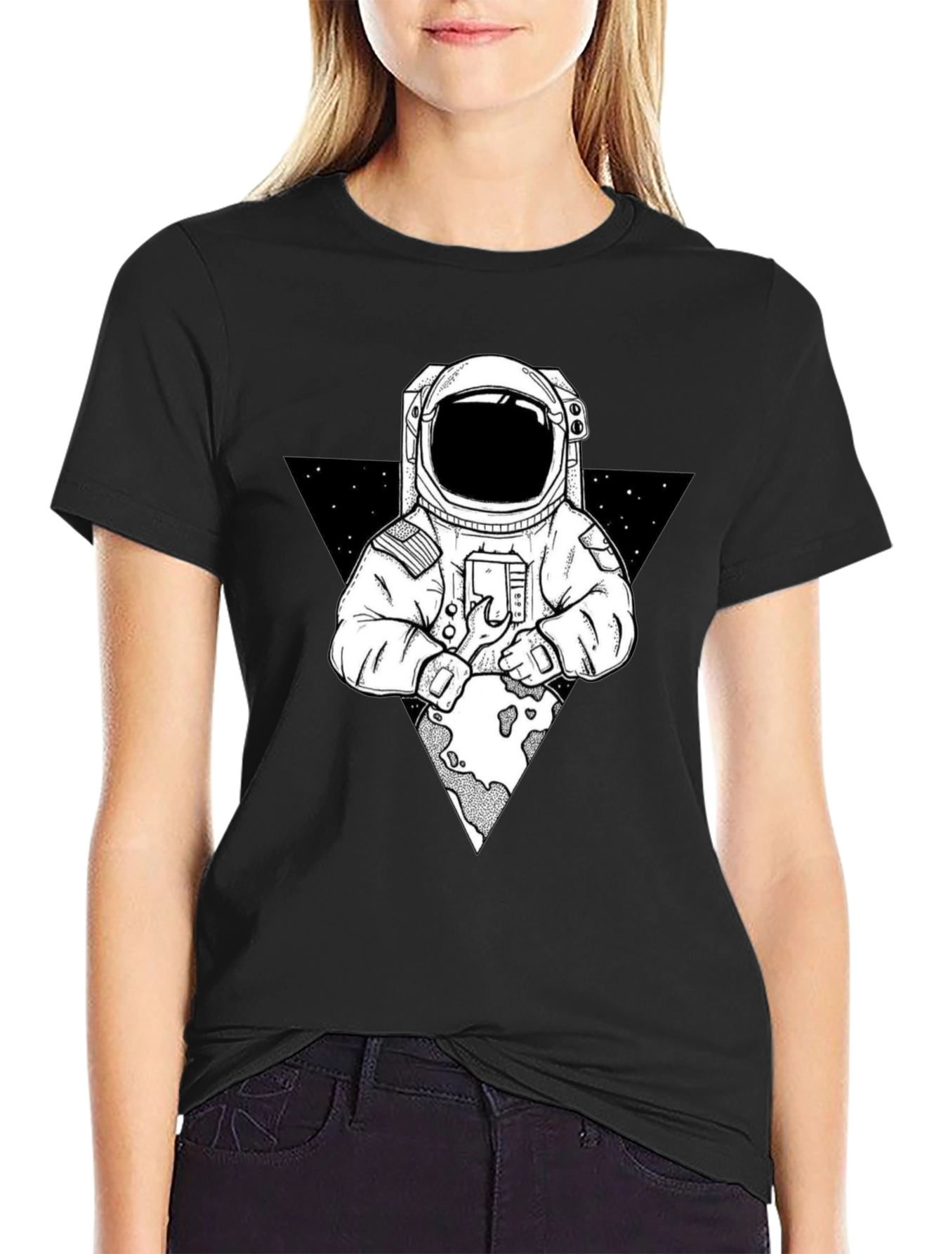 Astronaut Graphic Print T-Shirt - Space Exploration Tee