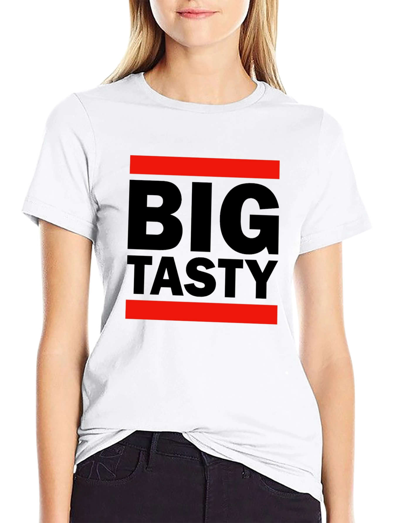Big Tasty Graphic Tee - Black Cotton T-Shirt