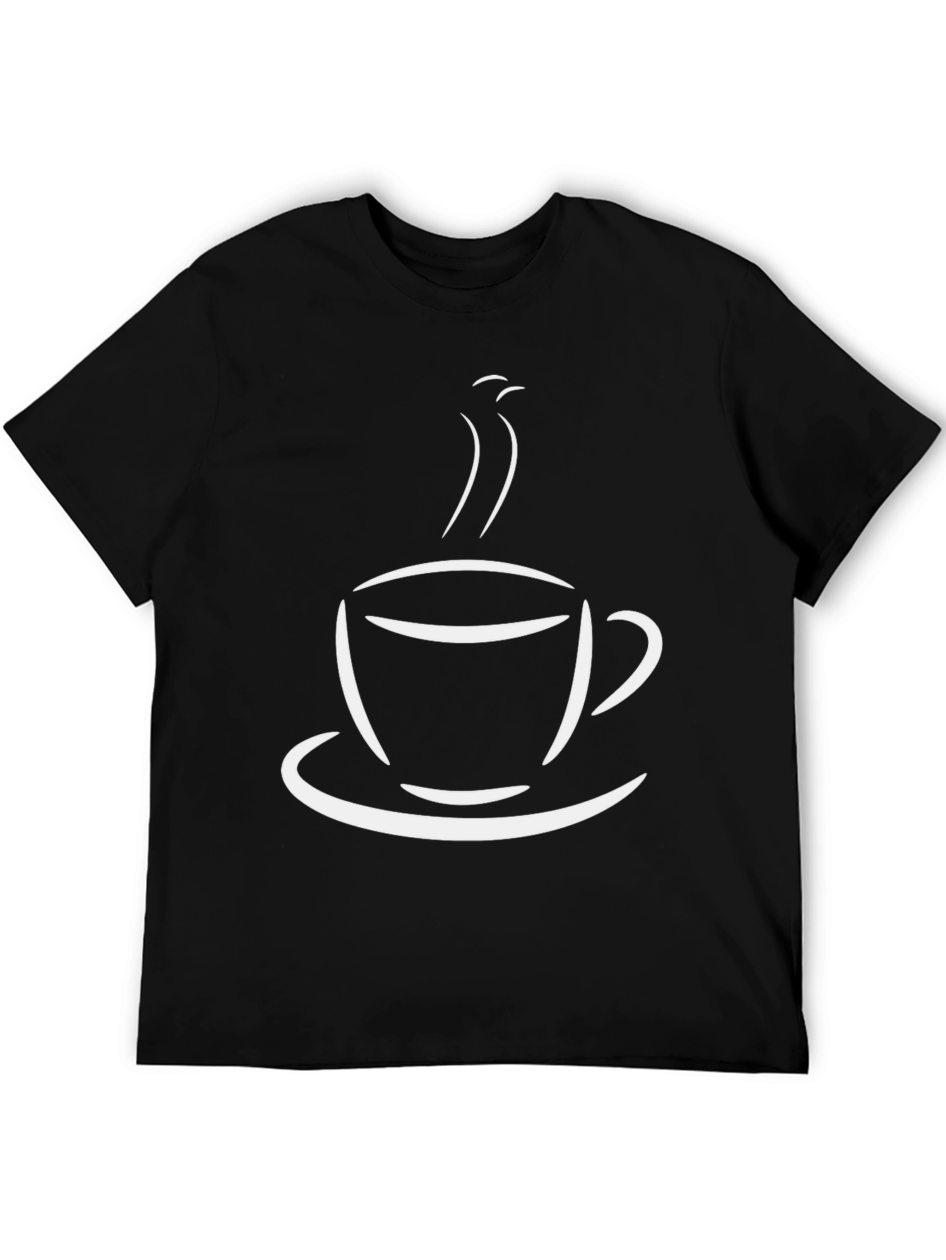 Coffee Cup Graphic Tee - Casual Black Shirt