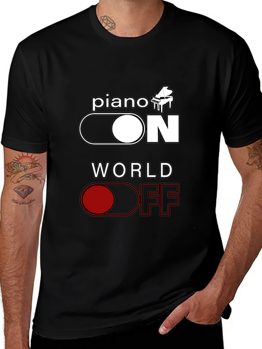 Piano ON World OFF Graphic Tee