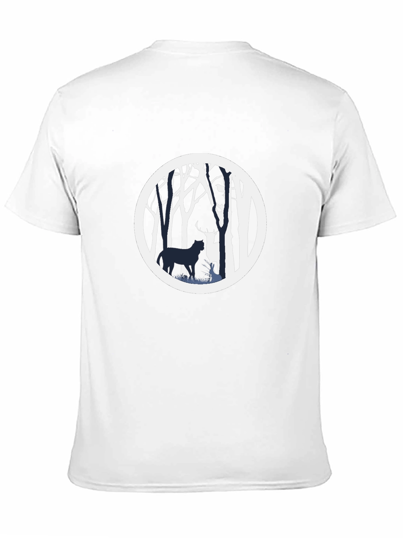 Nature Scene Graphic Tee - Black Cotton Blend