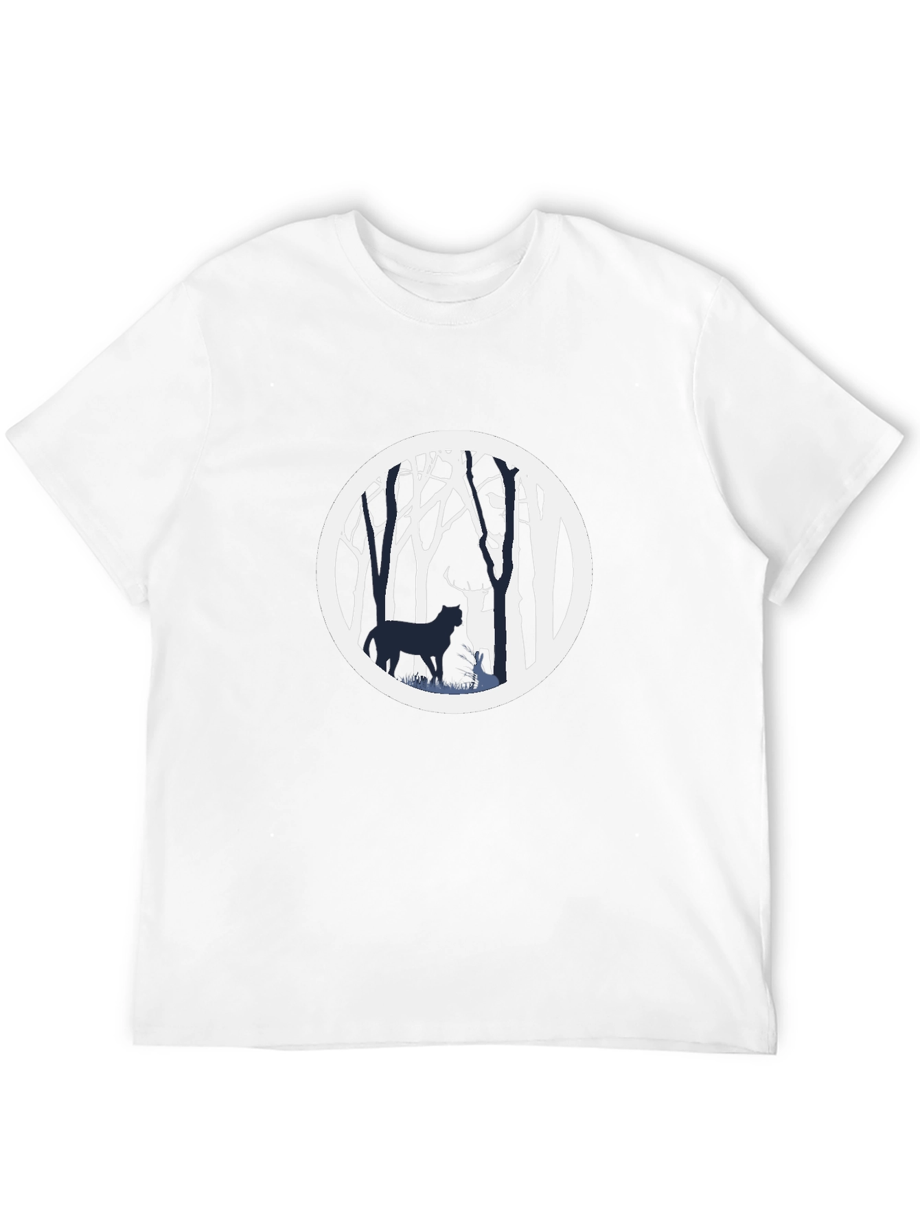 Nature Scene Graphic Tee - Black Cotton Blend